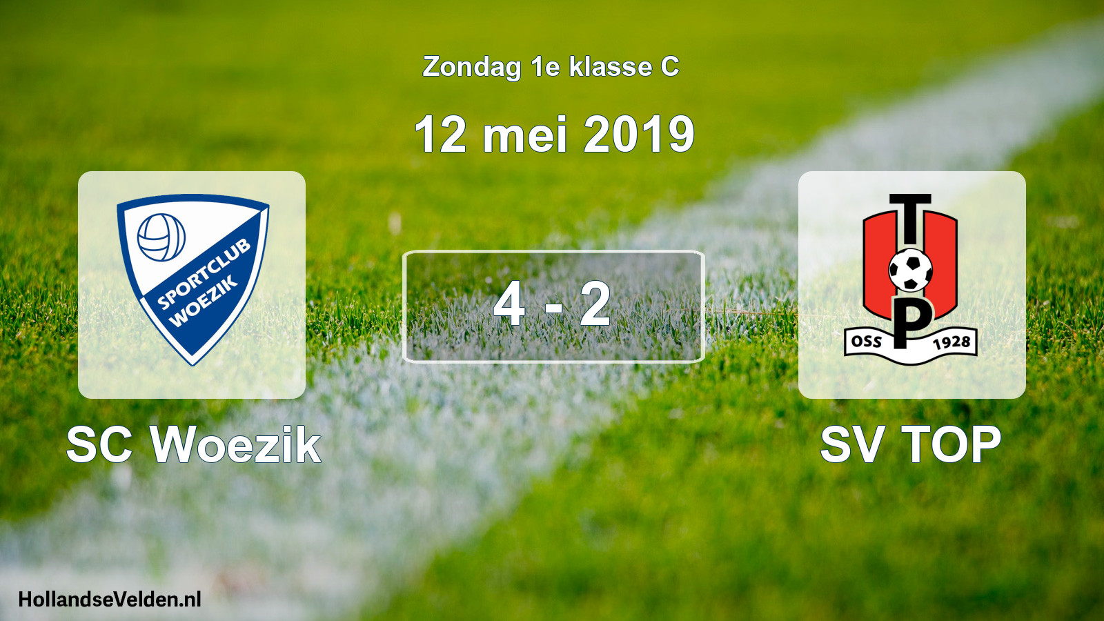 Total number of matches played: SC Woezik - SV TOP 4 - 2 (12 May 2019)
