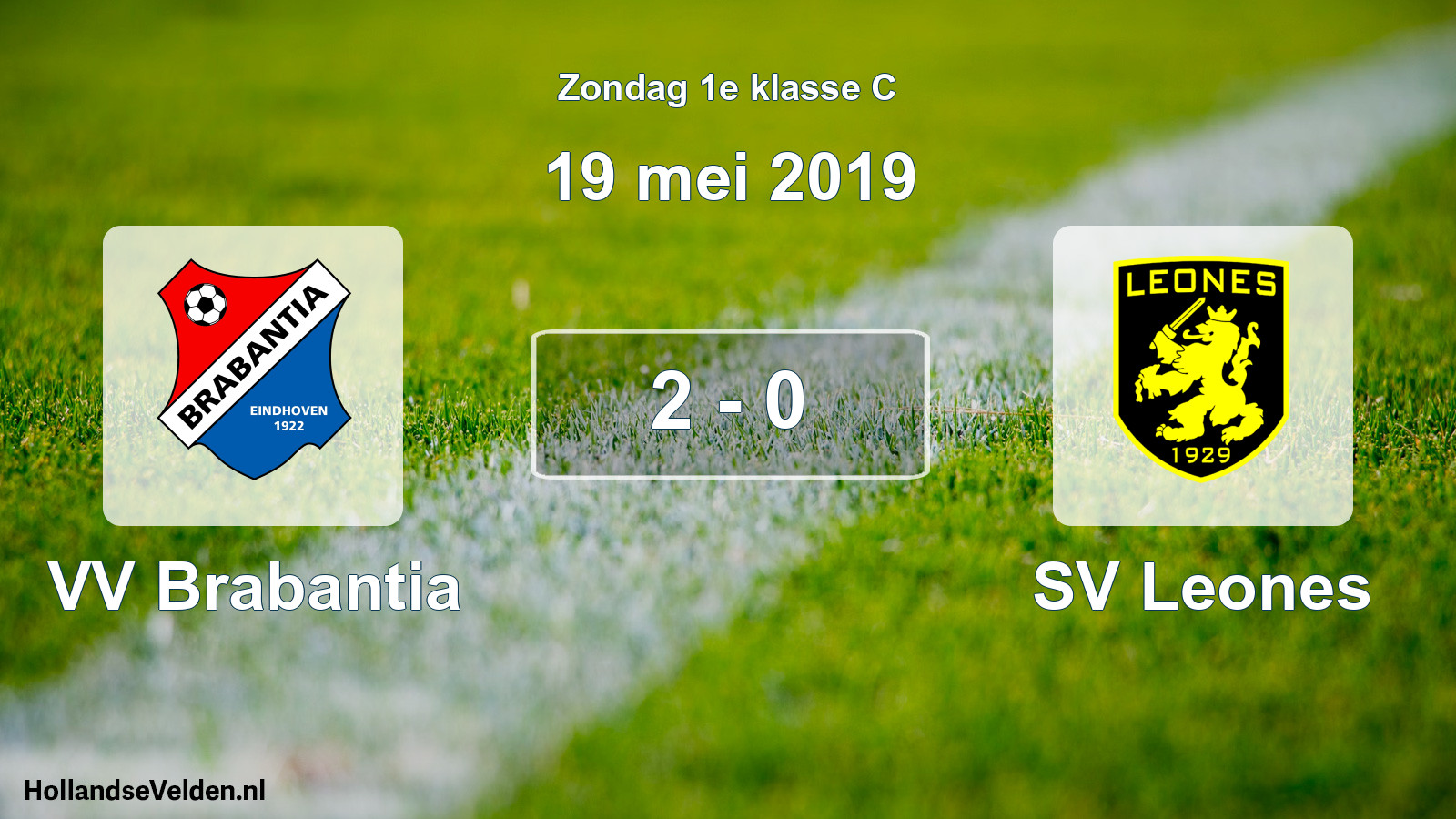 Total number of matches played: VV Brabantia - SV Leones 2 - 0 (19 May 2019)
