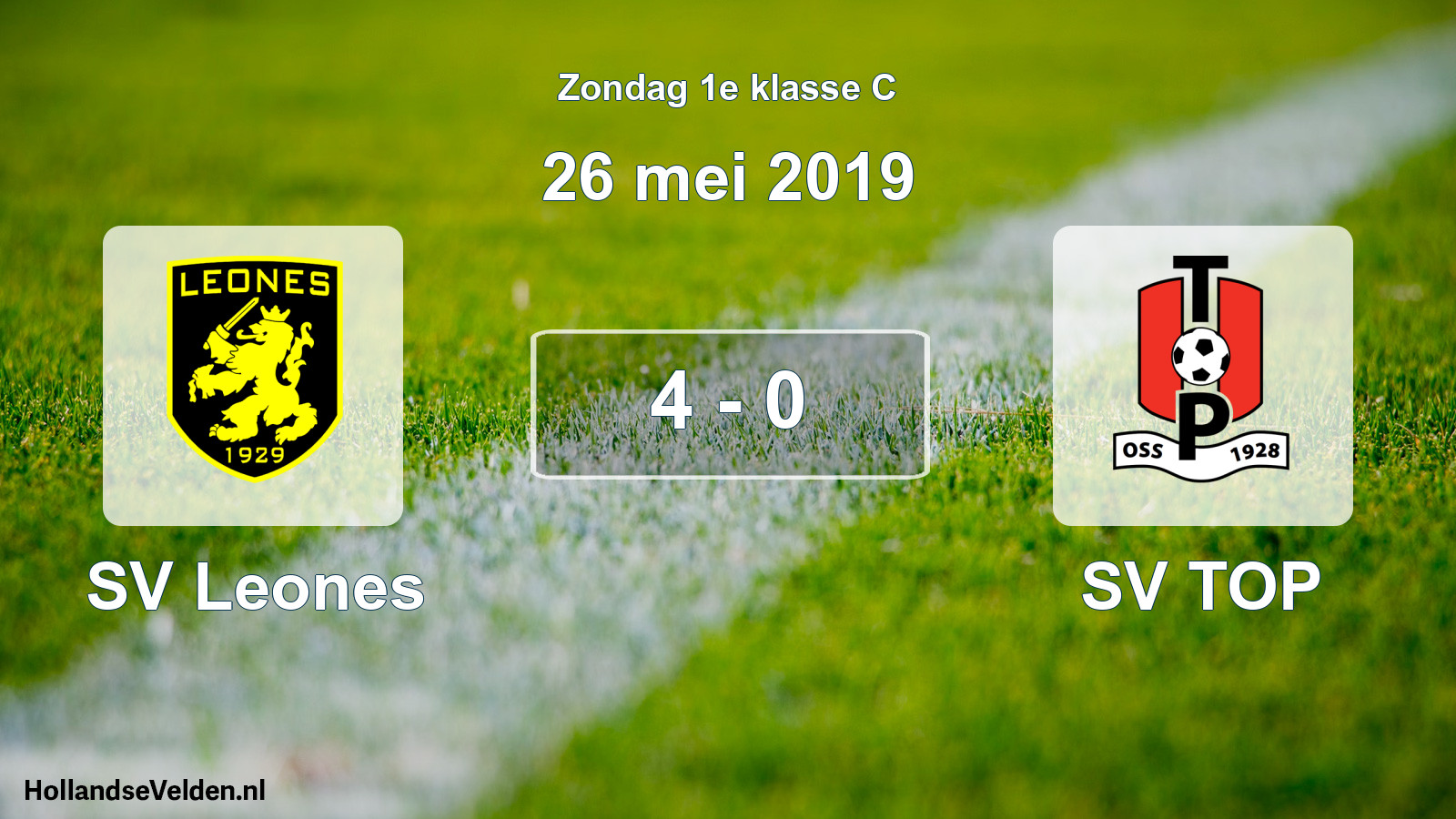 Total number of matches played: SV Leones - SV TOP 4 - 0 (26 May 2019)