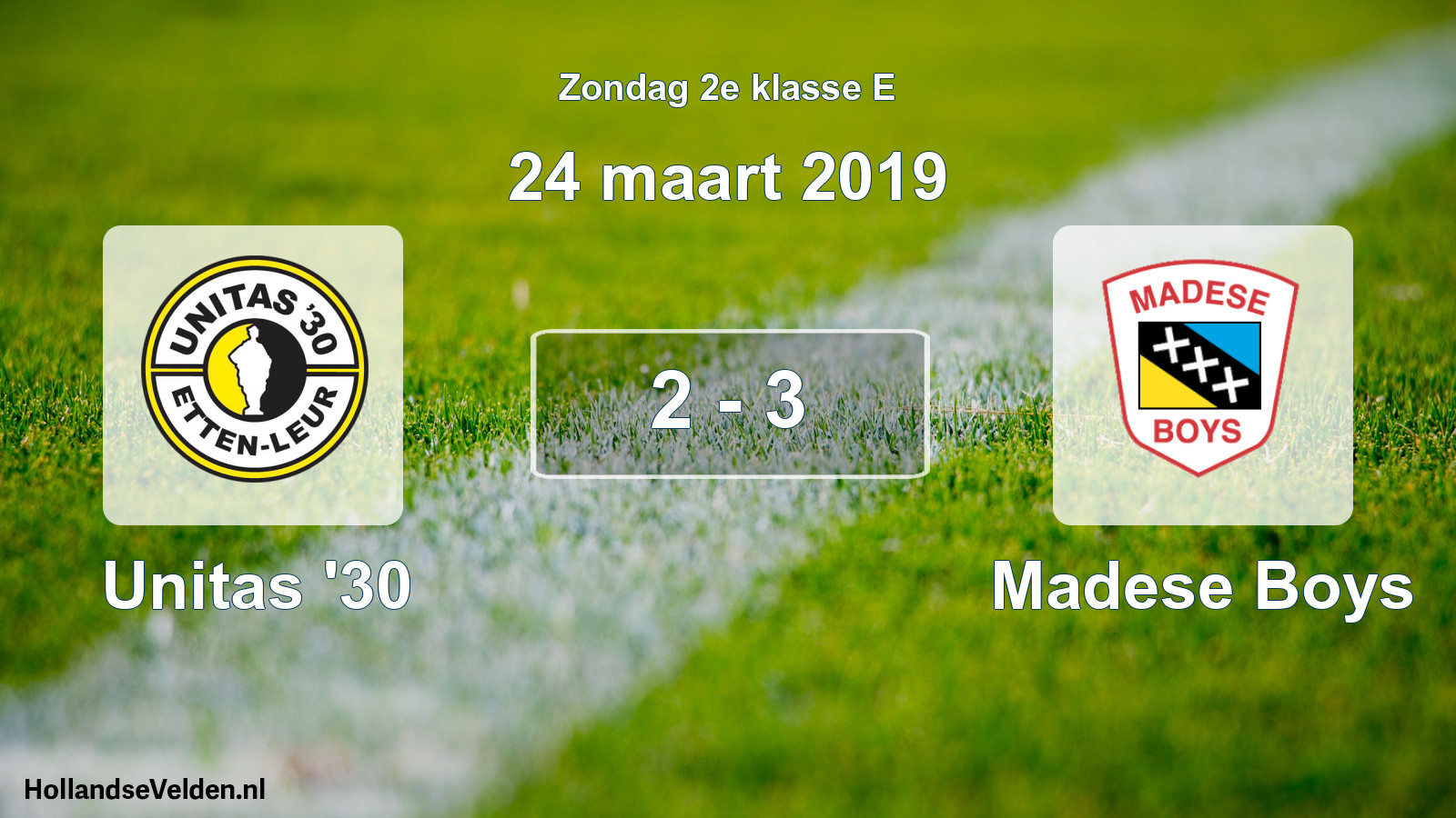 Total number of matches played: Unitas '30 - Madese Boys 2 - 3 (24 March 2019)