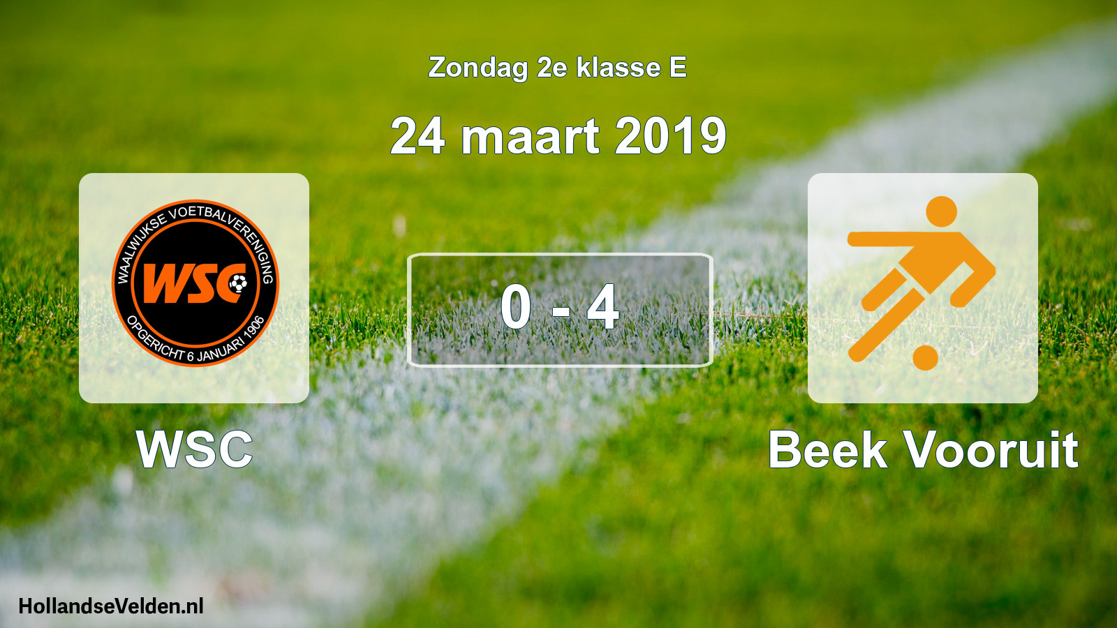 Total number of matches played: WSC - Beek Vooruit 0 - 4 (24 March 2019)