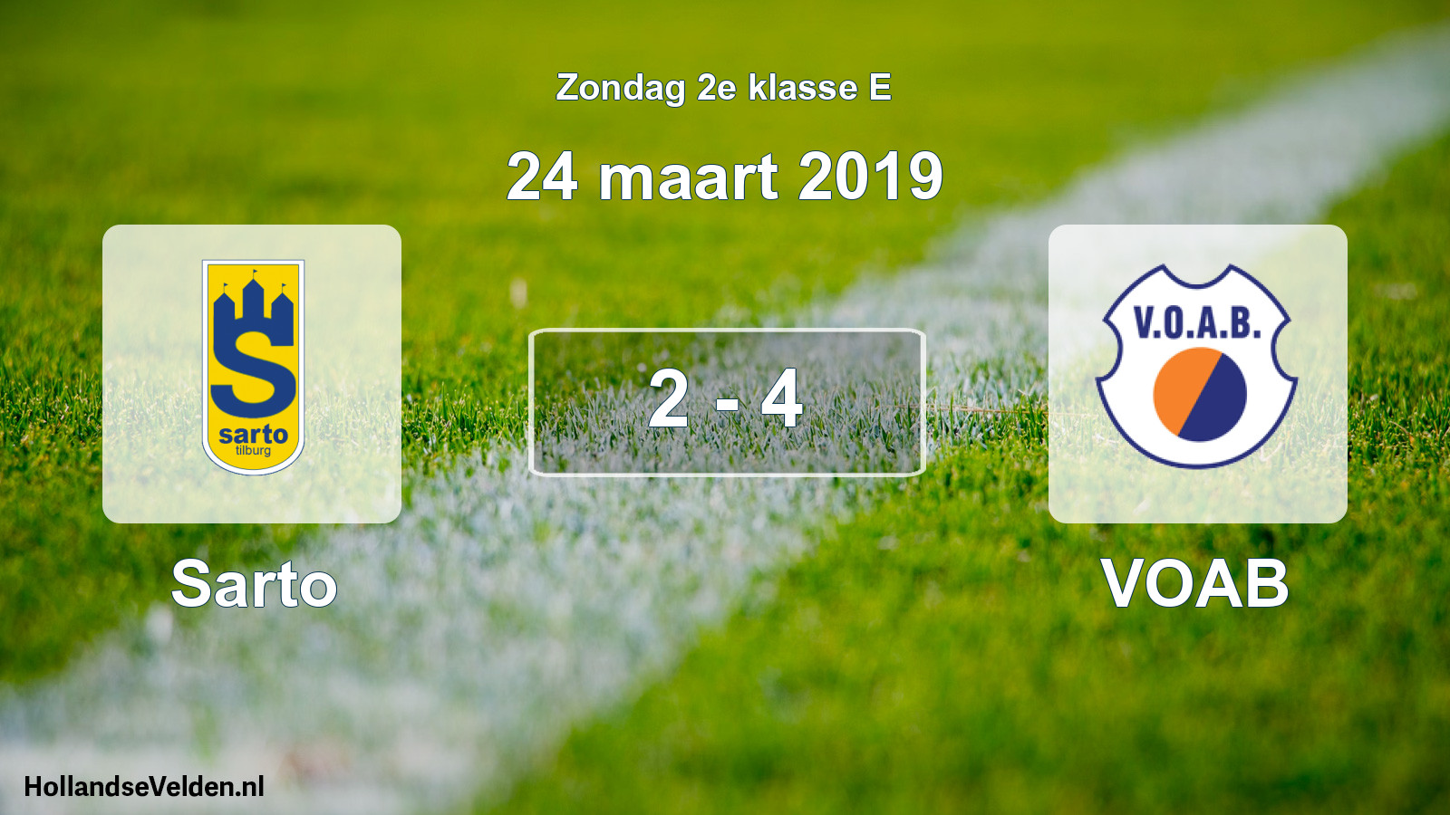 Total number of matches played: Sarto - VOAB 2 - 4 (24 March 2019)