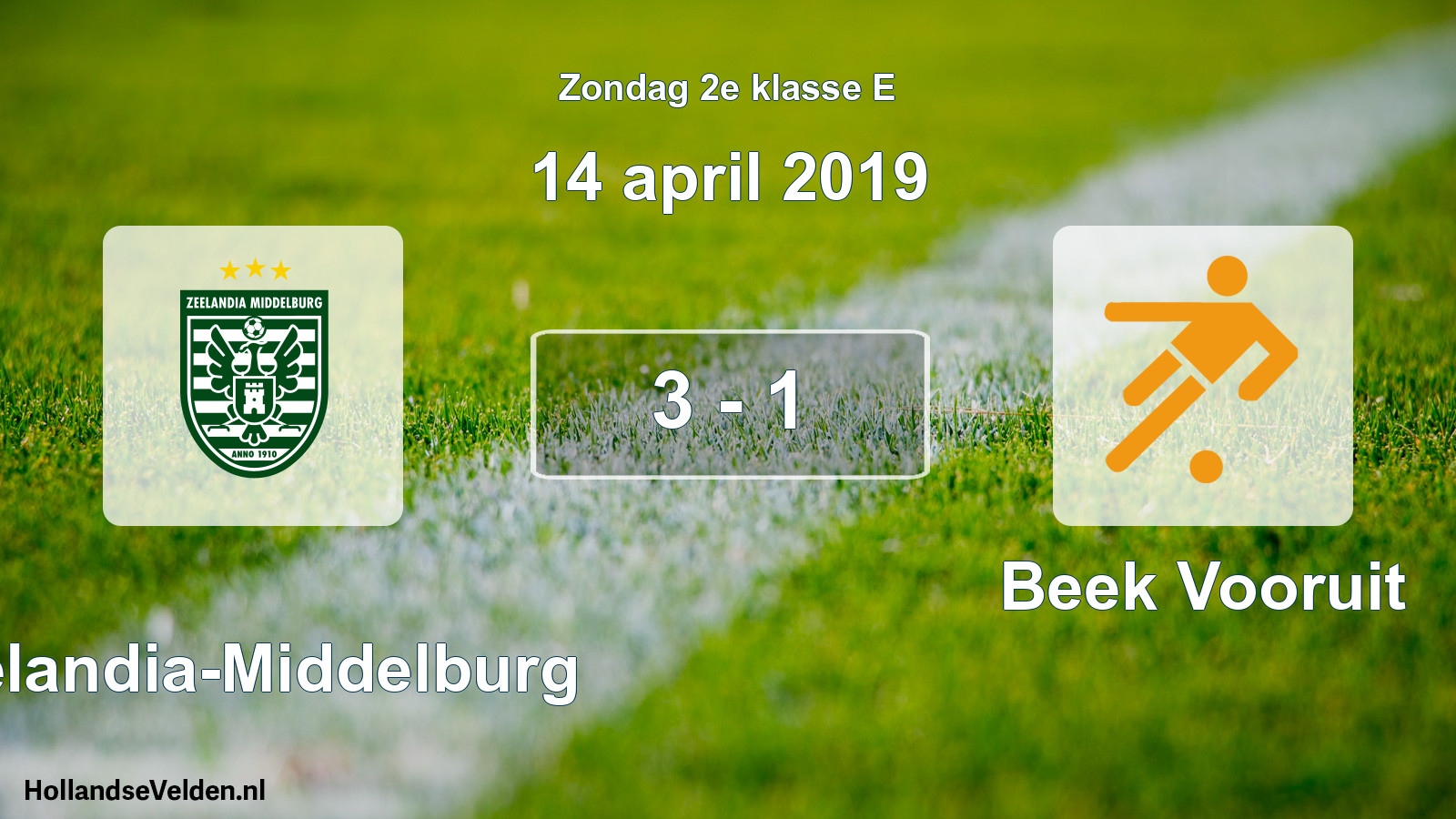 Total number of matches played: Zeelandia-Middelburg - Beek Vooruit 3 - 1 (14 April 2019)