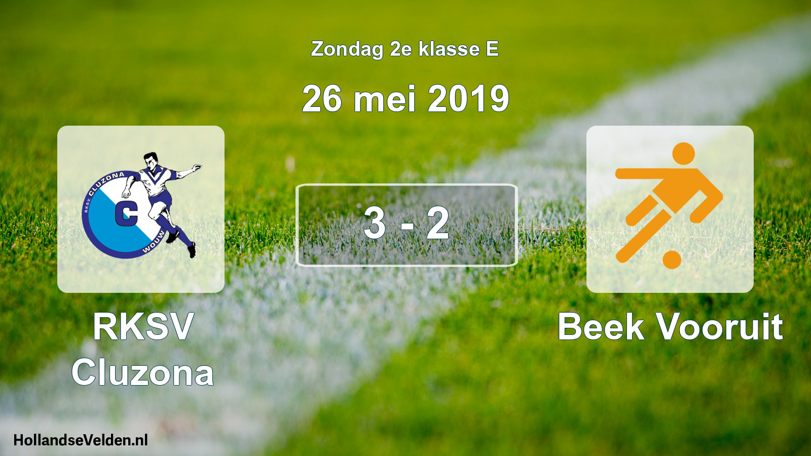 Total number of matches played: RKSV Cluzona - Beek Vooruit 3 - 2 (26 May 2019)