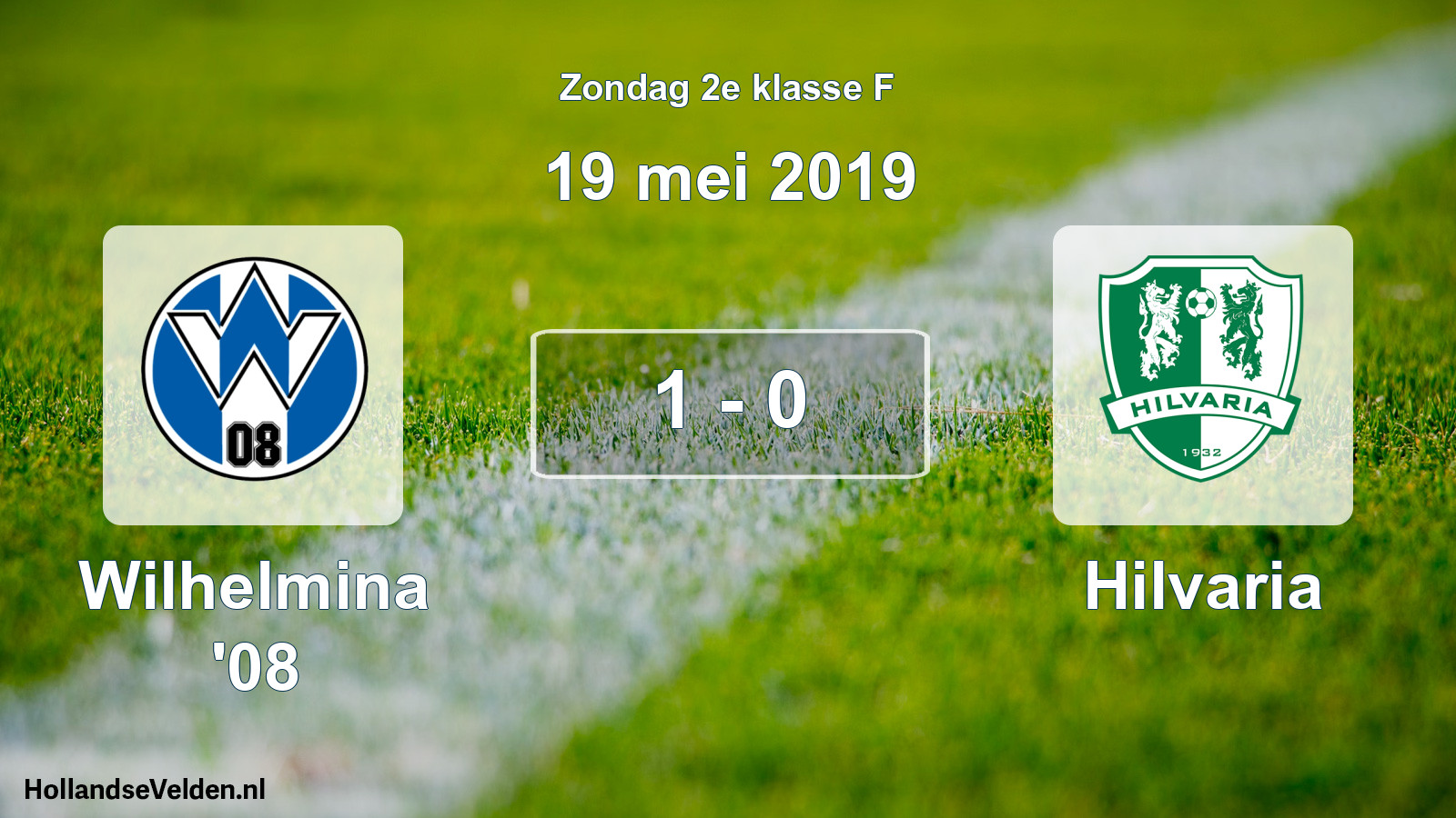 Total number of matches played: Wilhelmina '08 - Hilvaria 1 - 0 (19 May 2019)