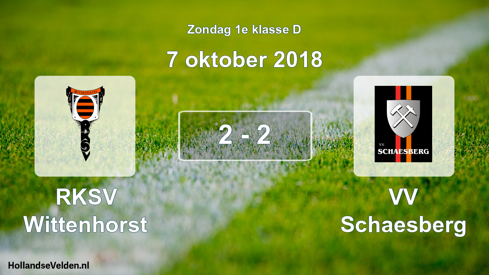 Total number of matches played: RKSV Wittenhorst - VV Schaesberg 2 - 2 (7 October 2018)