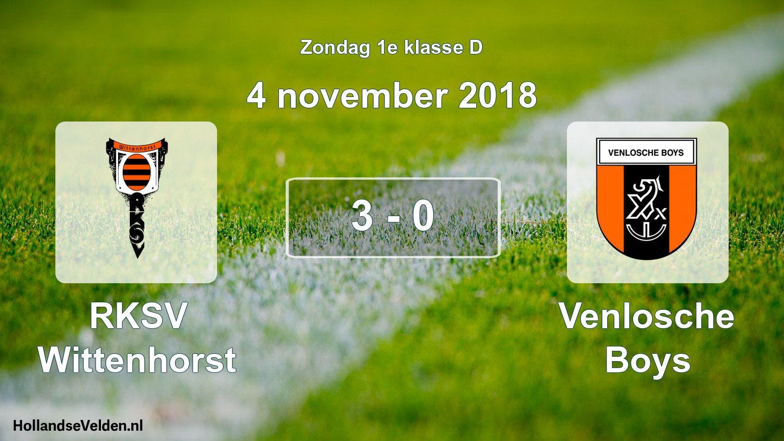 Total number of matches played: RKSV Wittenhorst - Venlosche Boys 3 - 0 (4 November 2018)