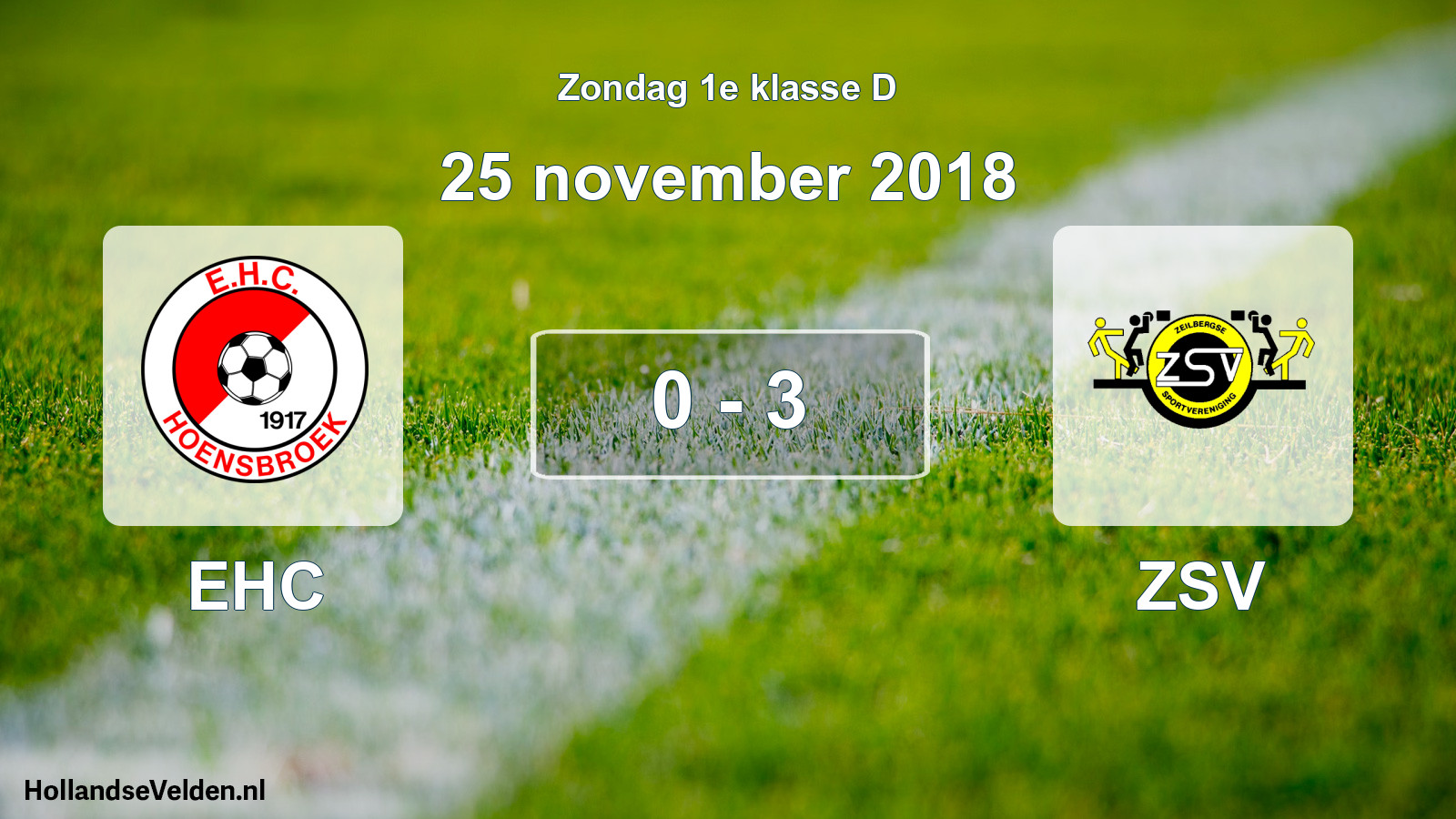 Total number of matches played: EHC - ZSV 0 - 3 (25 November 2018)