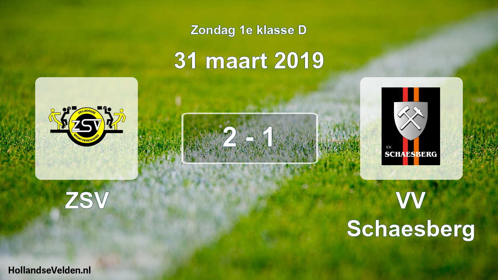 Total number of matches played: ZSV - VV Schaesberg 2 - 1 (31 March 2019)