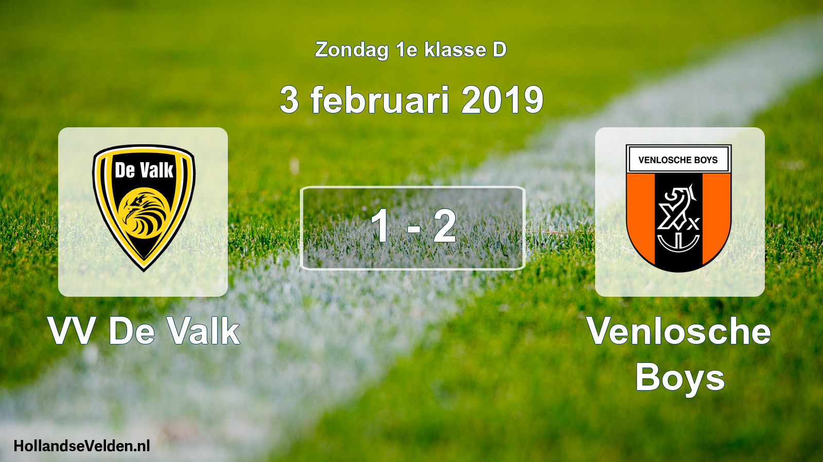 Total number of matches played: VV De Valk - Venlosche Boys 1 - 2 (3 February 2019)