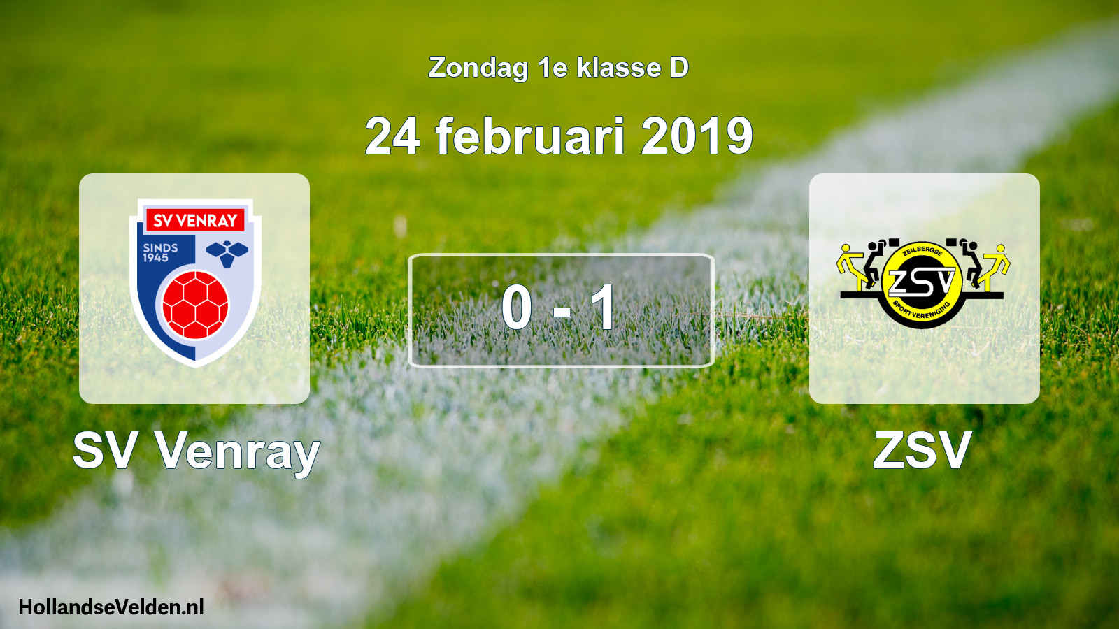 Total number of matches played: SV Venray - ZSV 0 - 1 (24 February 2019)