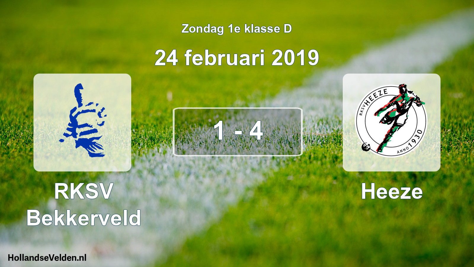 Total number of matches played: RKSV Bekkerveld - Heeze 1 - 4 (24 February 2019)