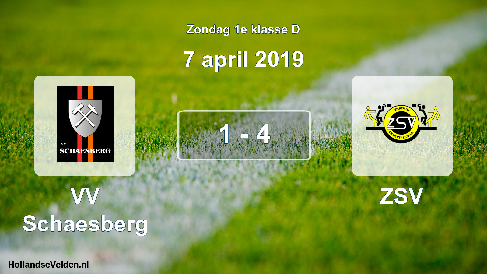 Total number of matches played: VV Schaesberg - ZSV 1 - 4 (7 April 2019)