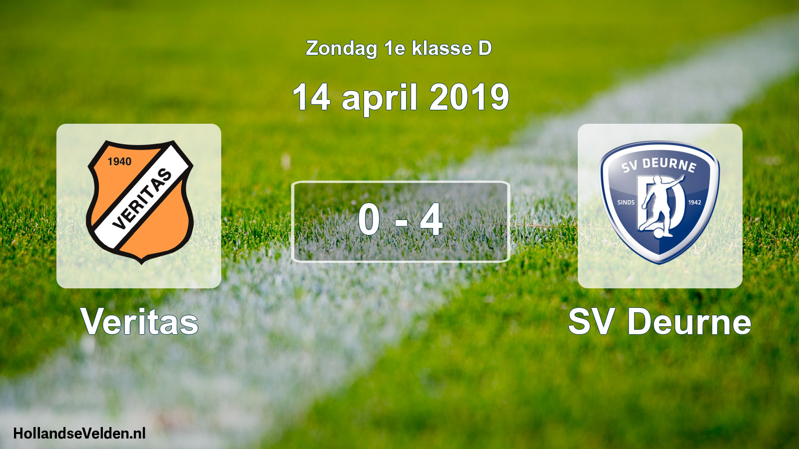 Total number of matches played: Veritas - SV Deurne 0 - 4 (14 April 2019)