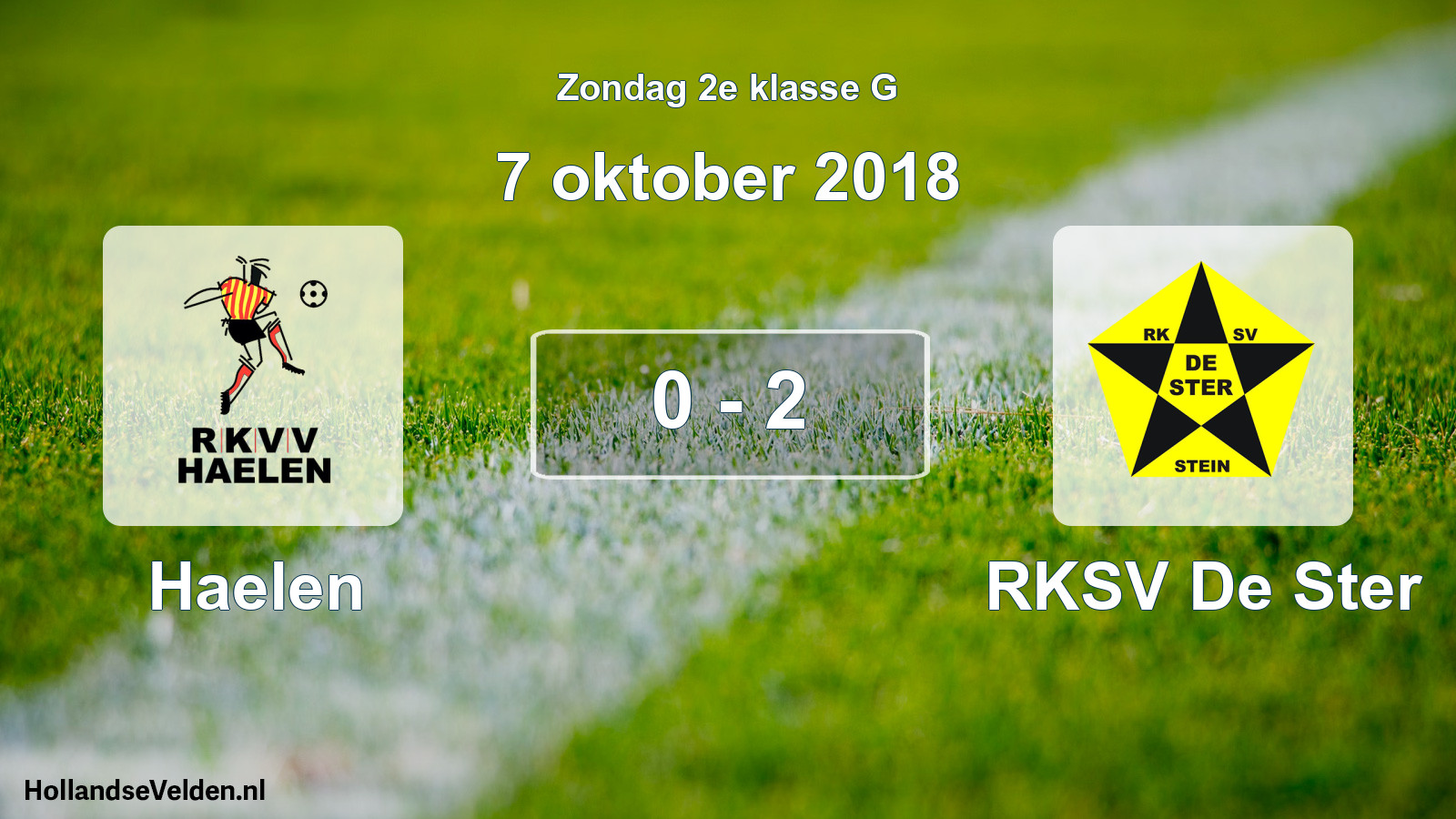 Total number of matches played: Haelen - RKSV De Ster 0 - 2 (7 October 2018)