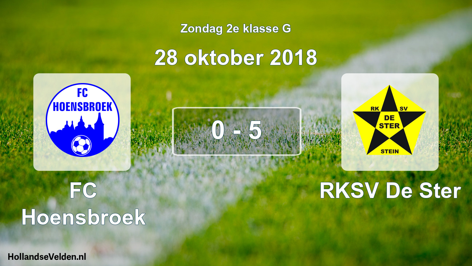 Total number of matches played: FC Hoensbroek - RKSV De Ster 0 - 5 (28 October 2018)