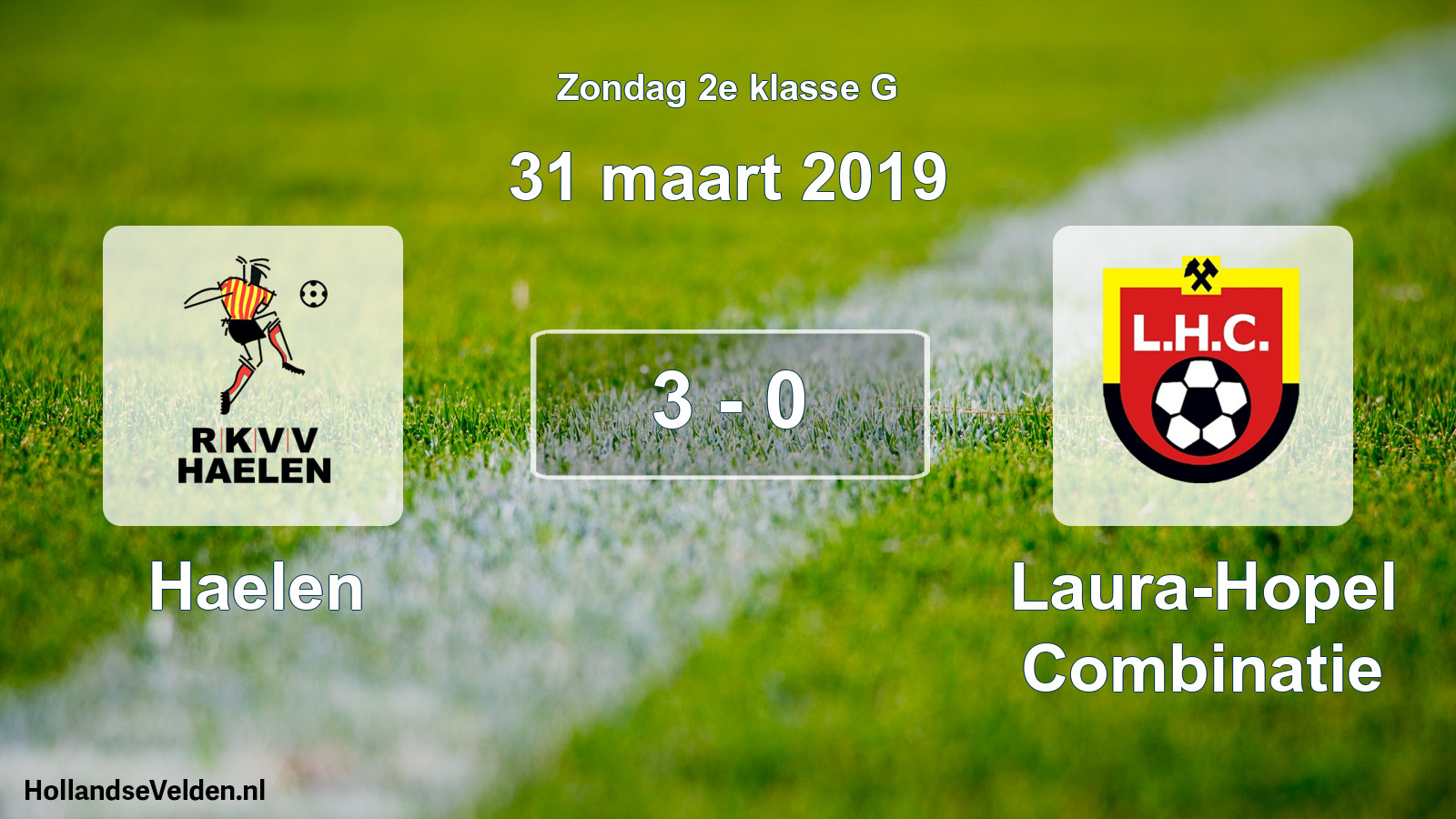 Total number of matches played: Haelen - Laura-Hopel Combinatie 3 - 0 (31 March 2019)