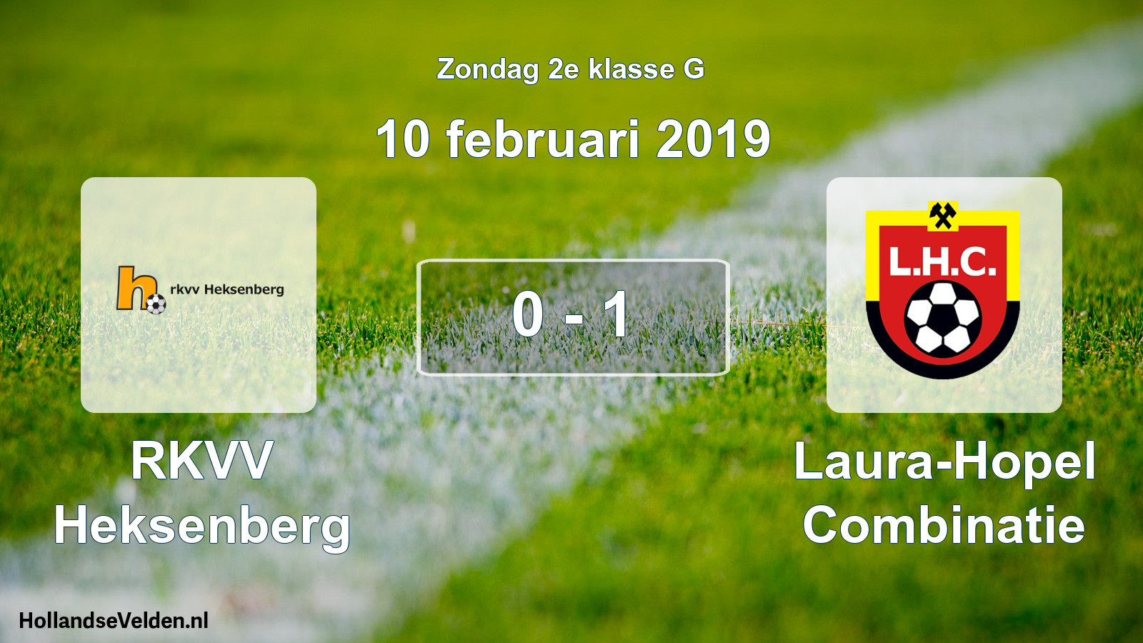 Total number of matches played: RKVV Heksenberg - Laura-Hopel Combinatie 0 - 1 (10 February 2019)