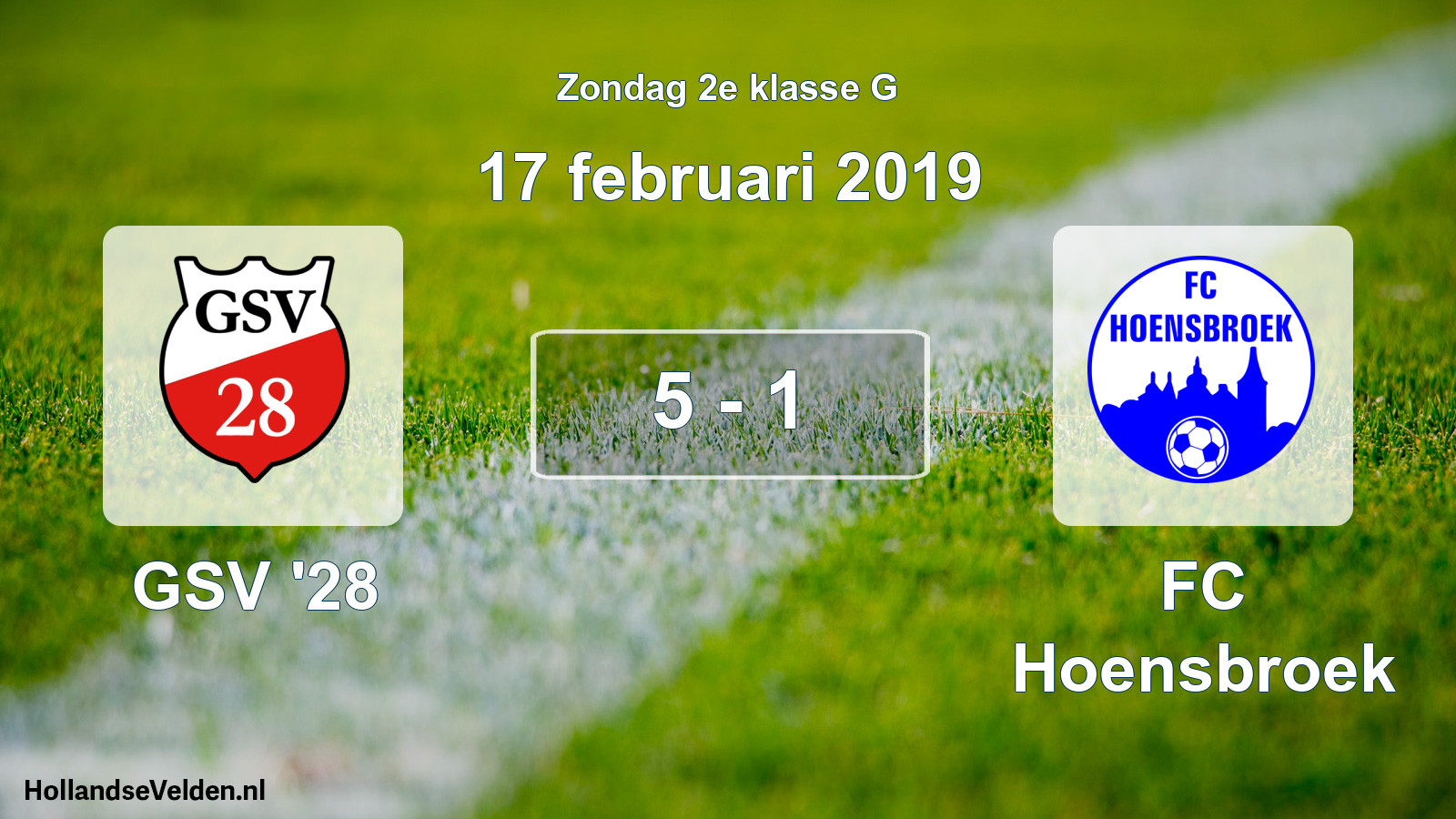 Total number of matches played: GSV '28 - FC Hoensbroek 5 - 1 (17 February 2019)