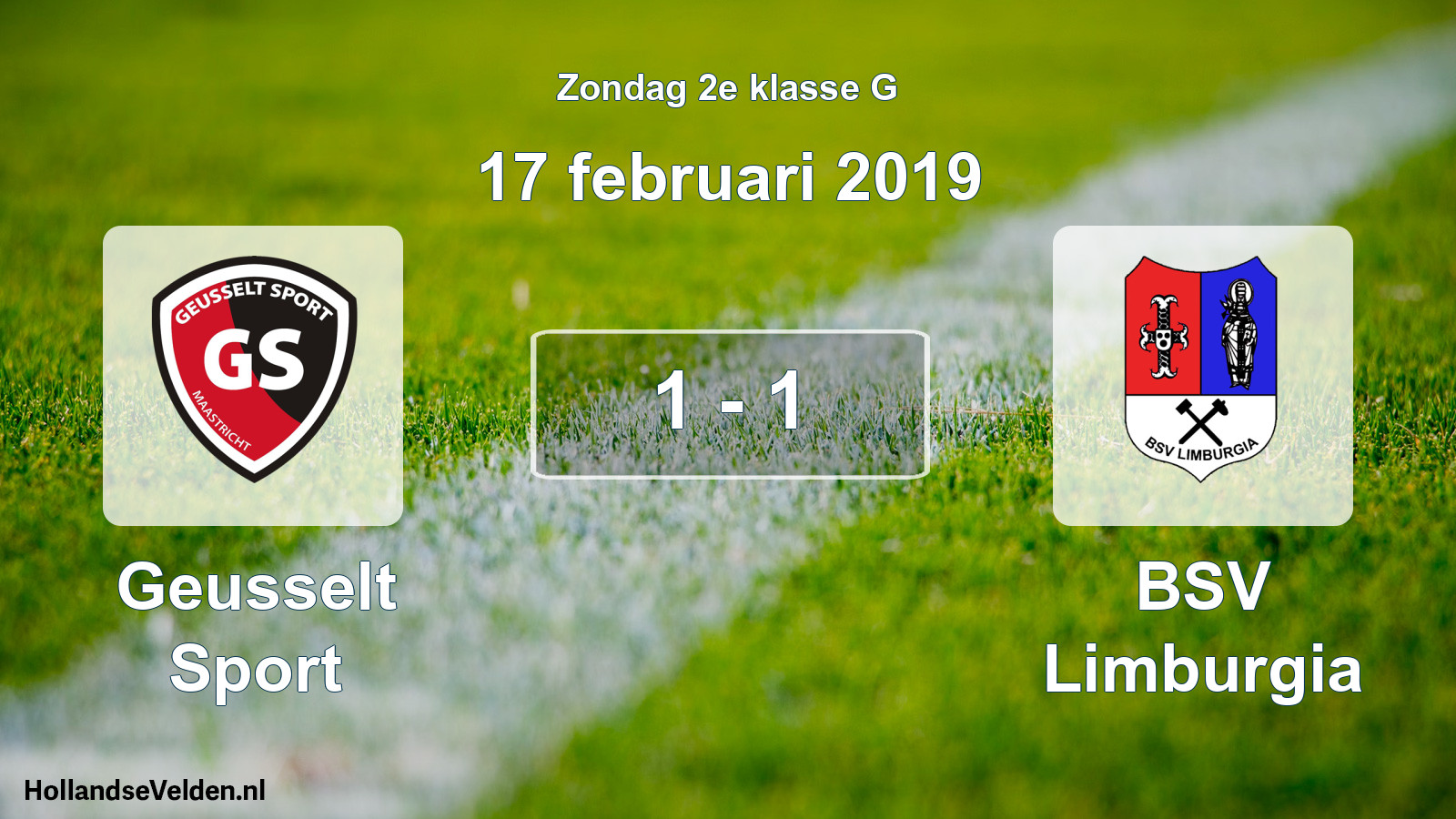 Total number of matches played: Geusselt Sport - BSV Limburgia 1 - 1 (17 February 2019)