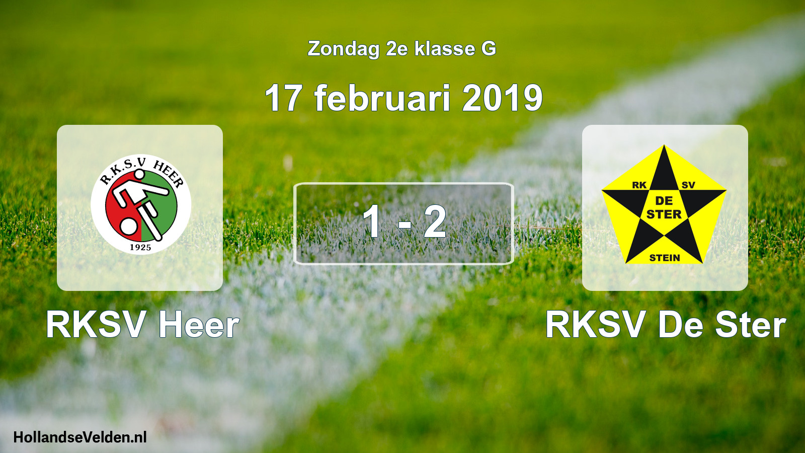 Total number of matches played: RKSV Heer - RKSV De Ster 1 - 2 (17 February 2019)