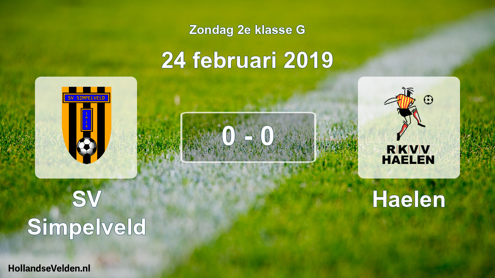 Total number of matches played: SV Simpelveld - Haelen 0 - 0 (24 February 2019)