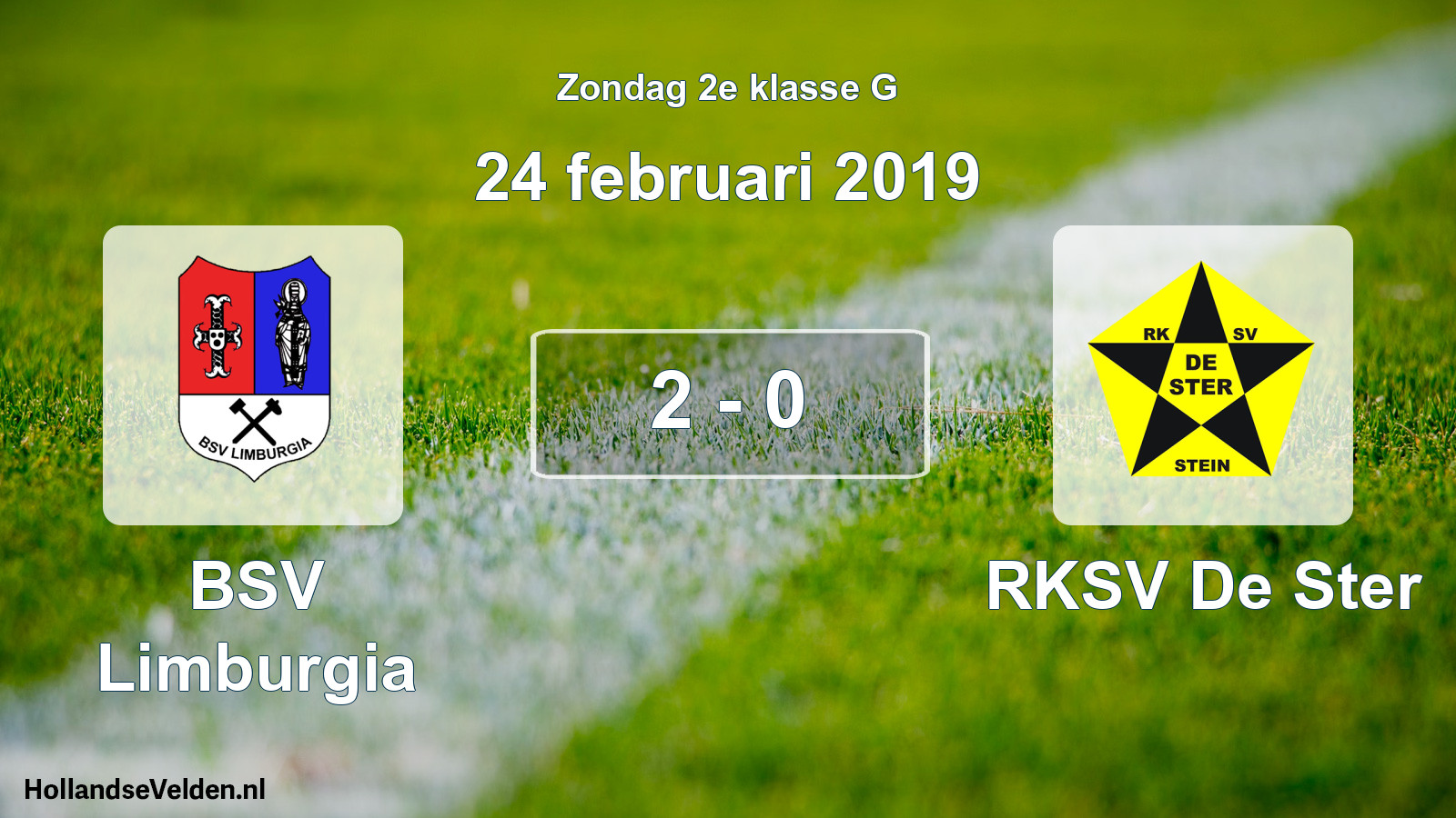 Total number of matches played: BSV Limburgia - RKSV De Ster 2 - 0 (24 February 2019)