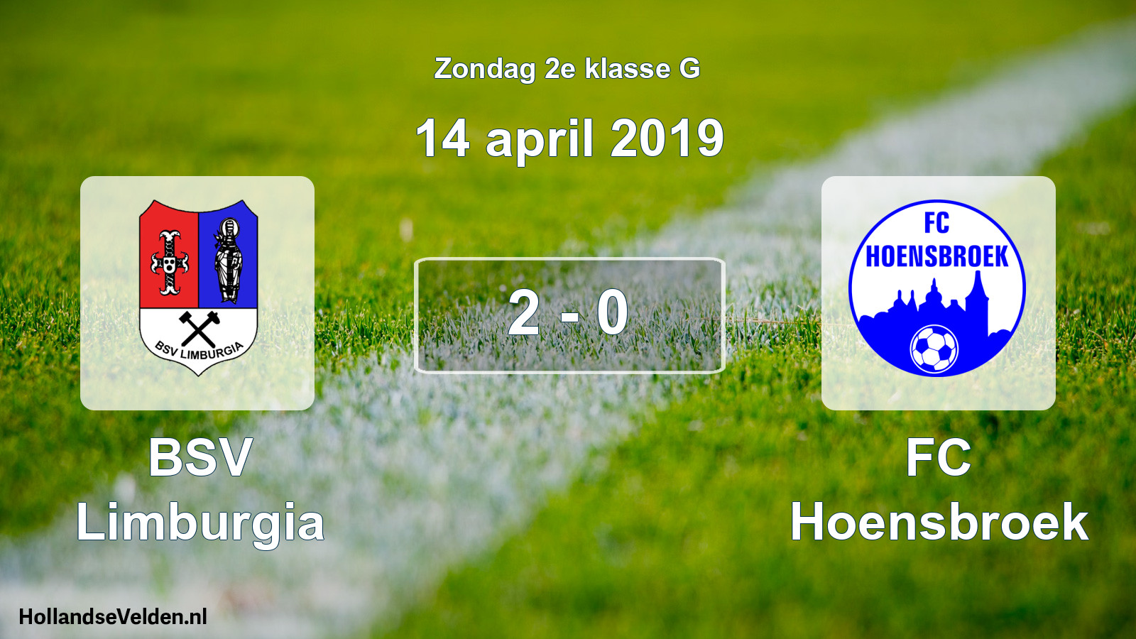 Total number of matches played: BSV Limburgia - FC Hoensbroek 2 - 0 (14 April 2019)