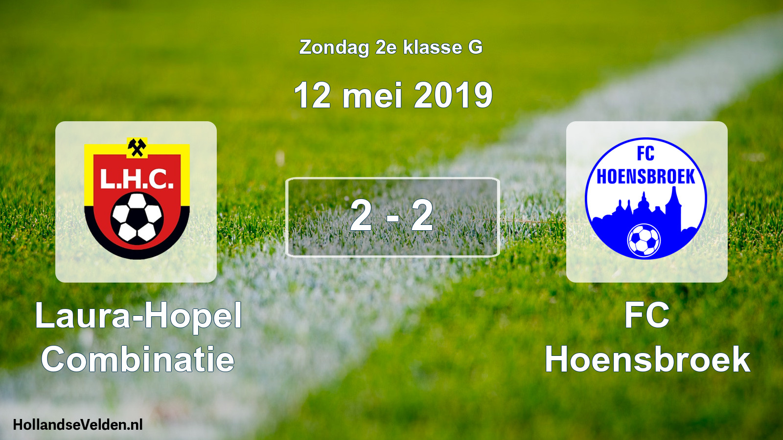 Total number of matches played: Laura-Hopel Combinatie - FC Hoensbroek 2 - 2 (12 May 2019)