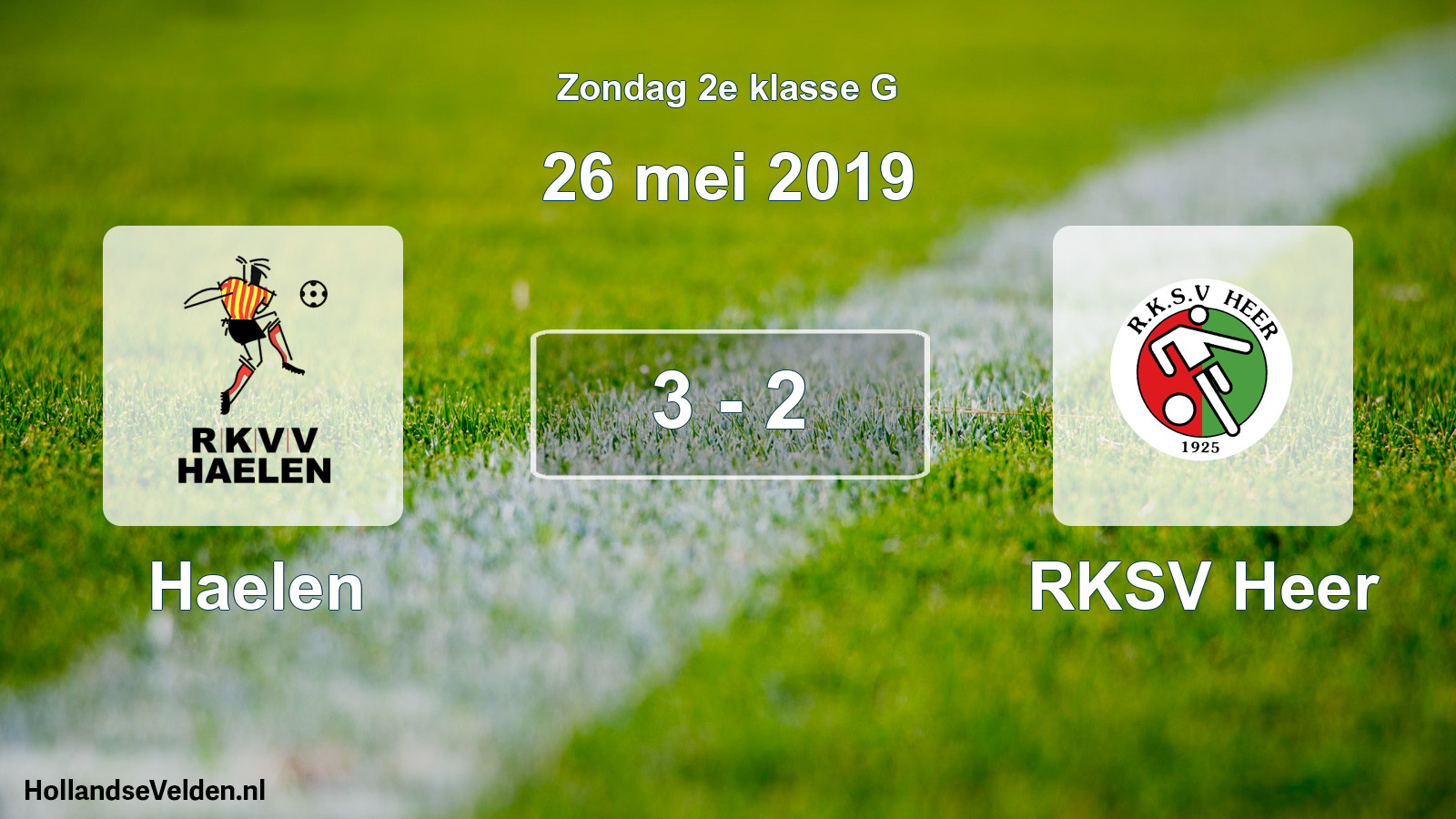 Total number of matches played: Haelen - RKSV Heer 3 - 2 (26 May 2019)