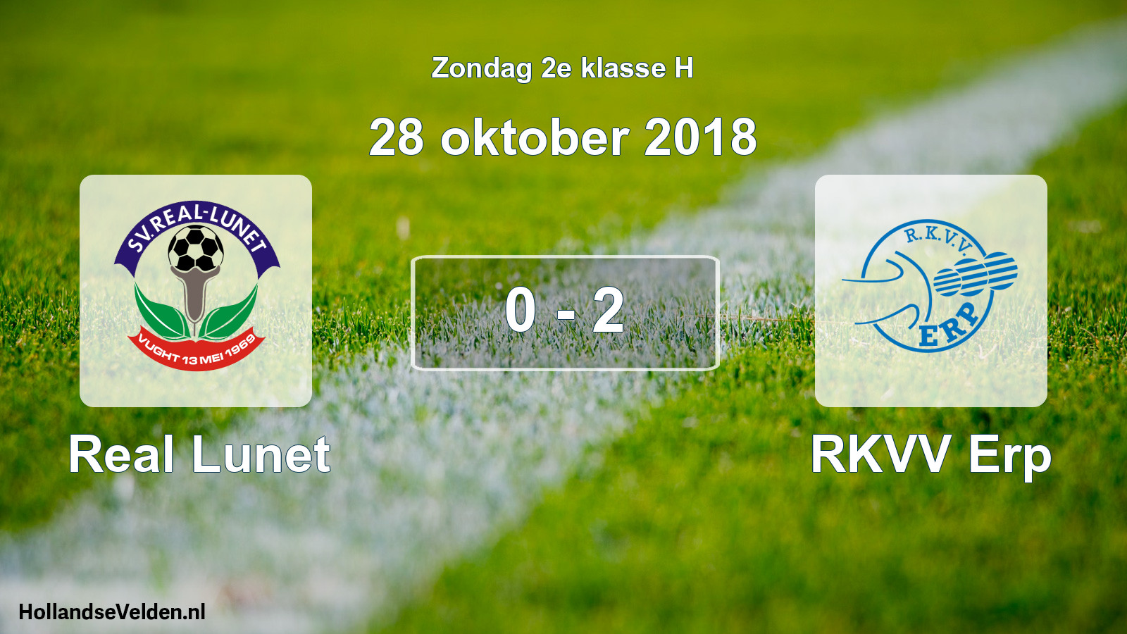 Total number of matches played: Real Lunet - RKVV Erp 0 - 2 (28 October 2018)