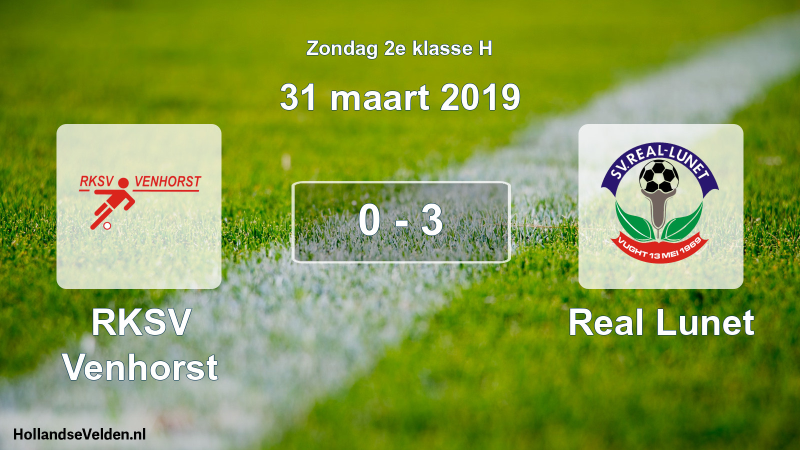 Total number of matches played: RKSV Venhorst - Real Lunet 0 - 3 (31 March 2019)