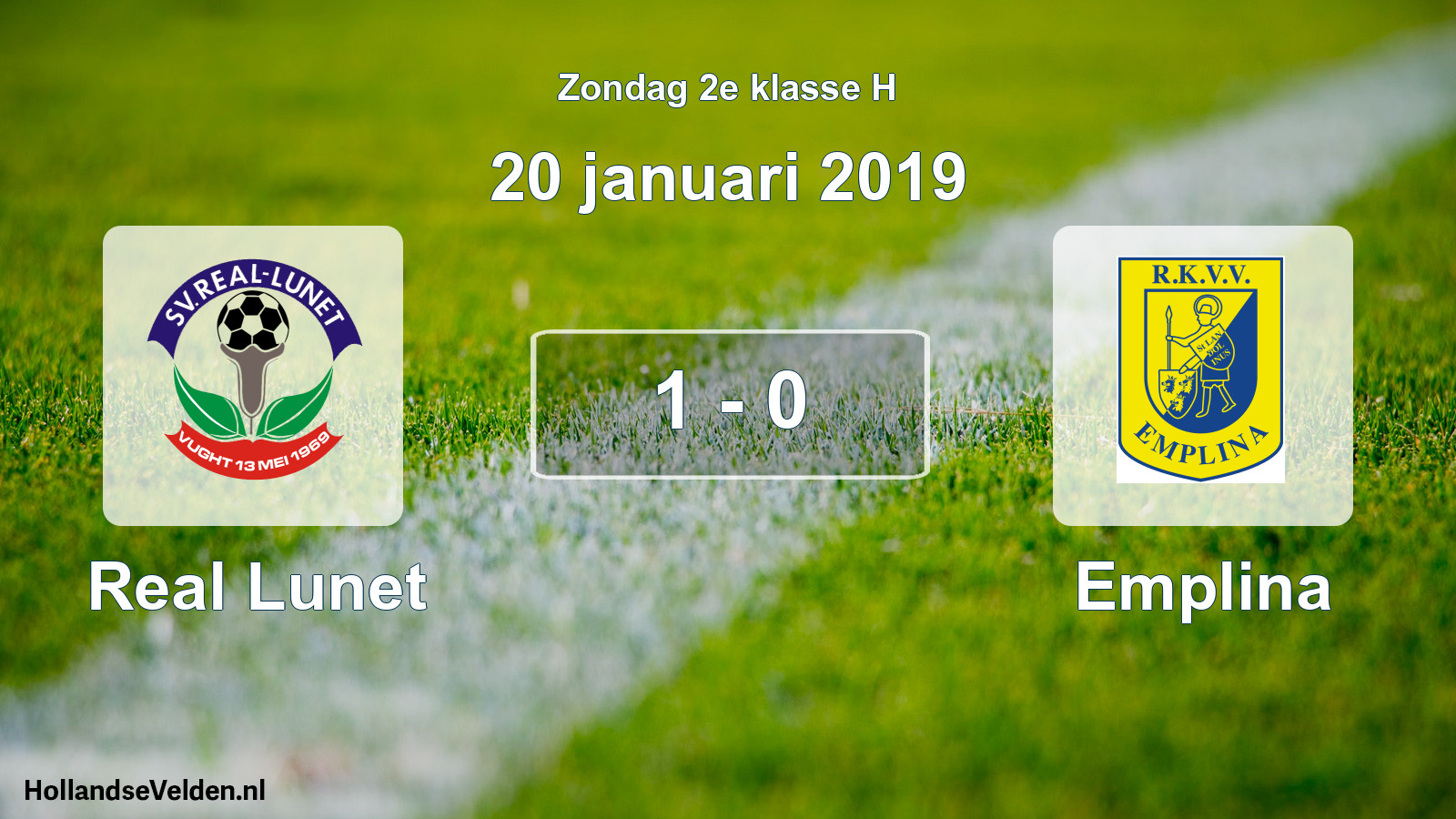 Total number of matches played: Real Lunet - Emplina 1 - 0 (20 January 2019)