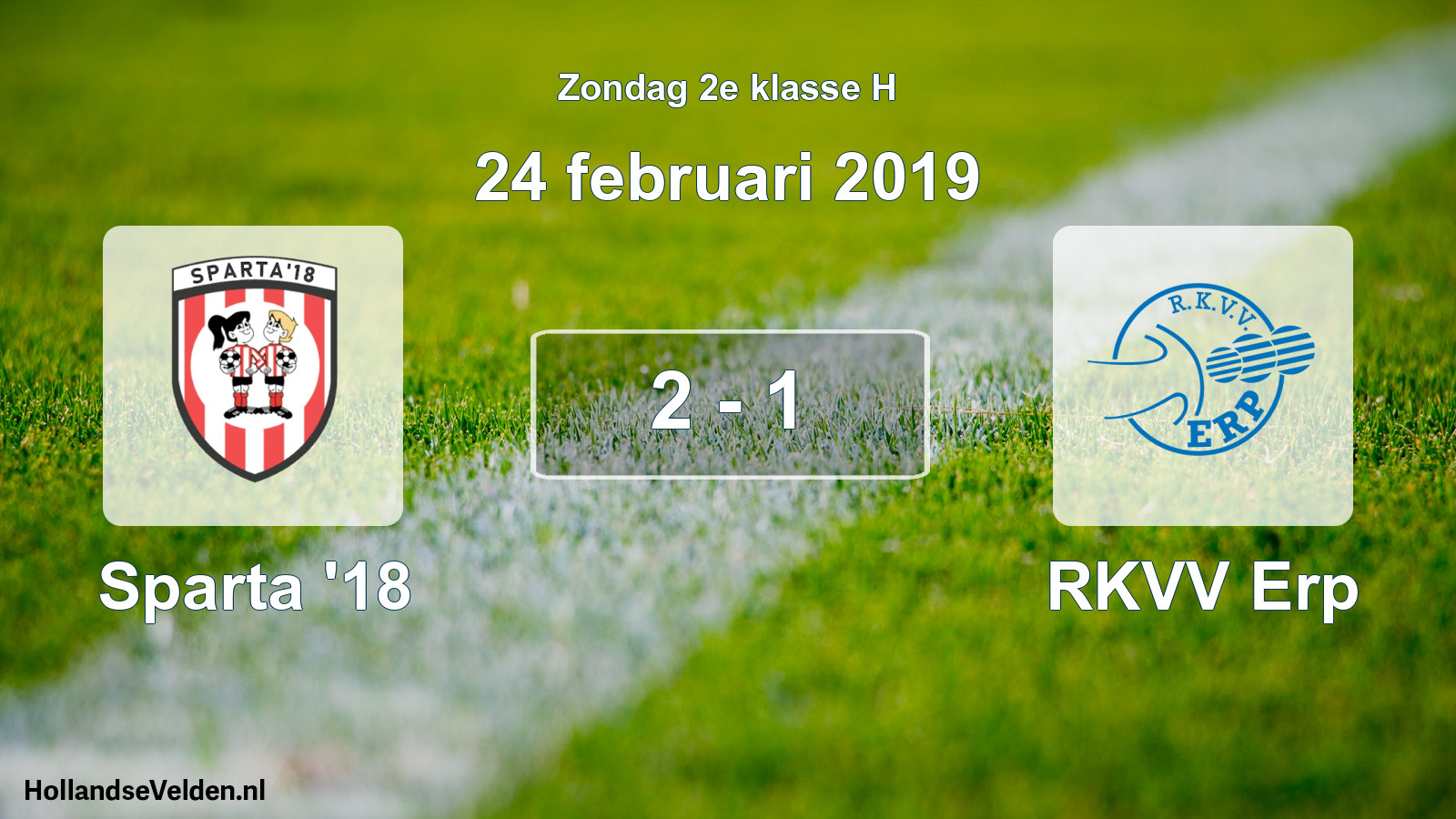 Total number of matches played: Sparta '18 - RKVV Erp 2 - 1 (24 February 2019)