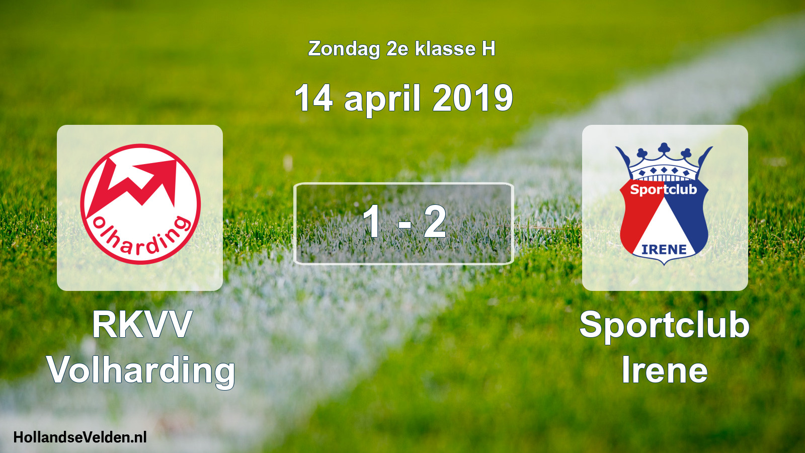 Total number of matches played: RKVV Volharding - Sportclub Irene 1 - 2 (14 April 2019)