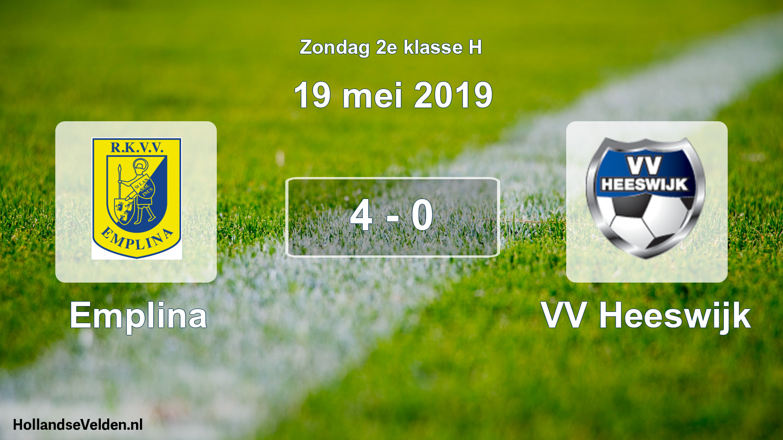 Total number of matches played: Emplina - VV Heeswijk 4 - 0 (19 May 2019)