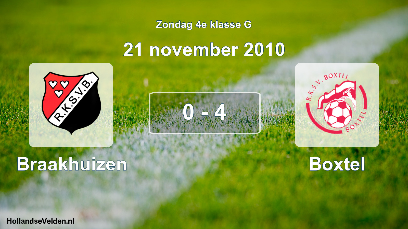Total number of matches played: Braakhuizen - Boxtel 0 - 4 (21 November 2010)