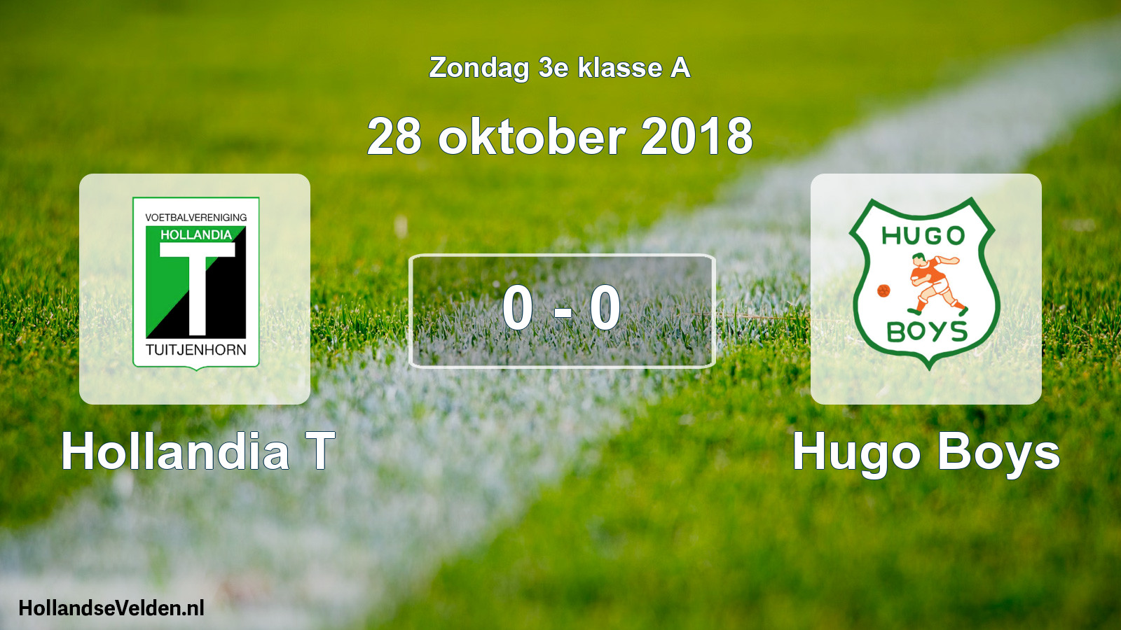 Total number of matches played: Hollandia T - Hugo Boys 0 - 0 (28 October 2018)