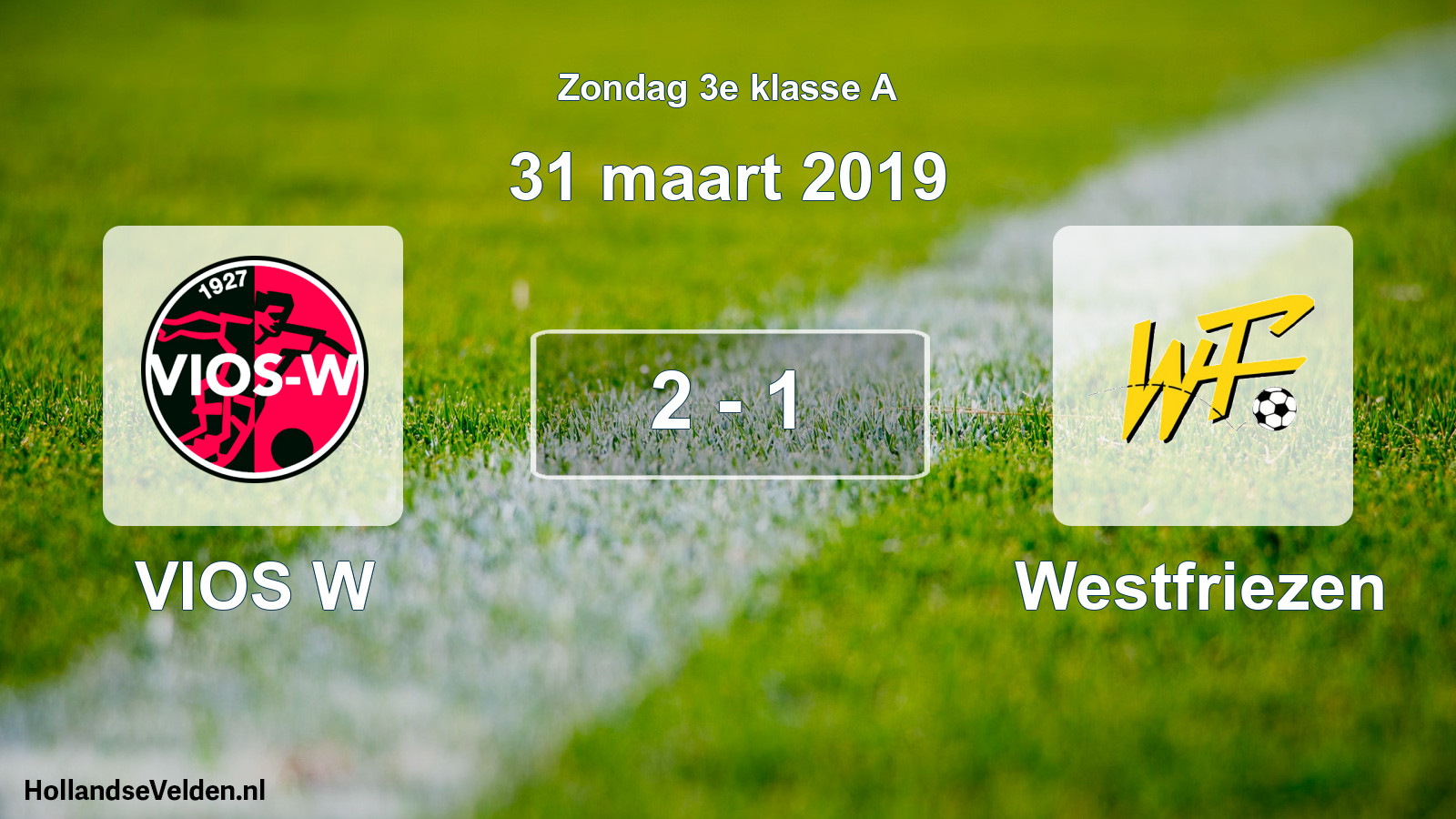 Total number of matches played: VIOS W - Westfriezen 2 - 1 (31 March 2019)