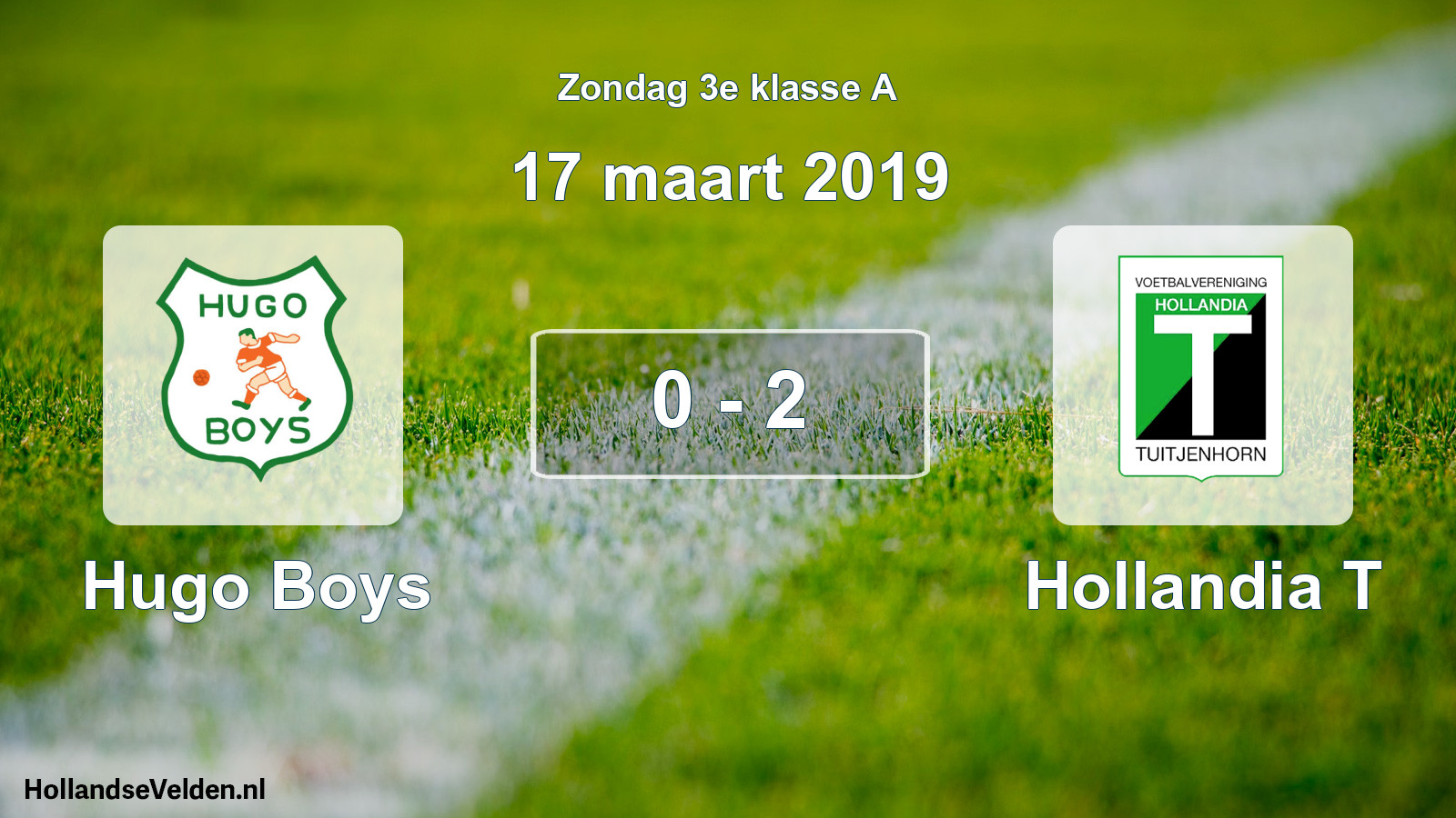 Total number of matches played: Hugo Boys - Hollandia T 0 - 2 (17 March 2019)
