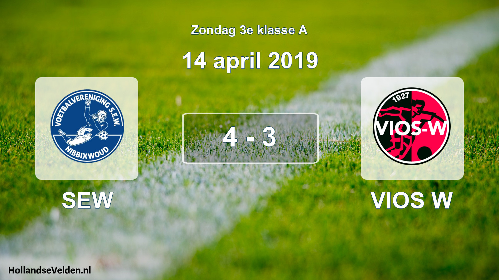 Total number of matches played: SEW - VIOS W 4 - 3 (14 April 2019)