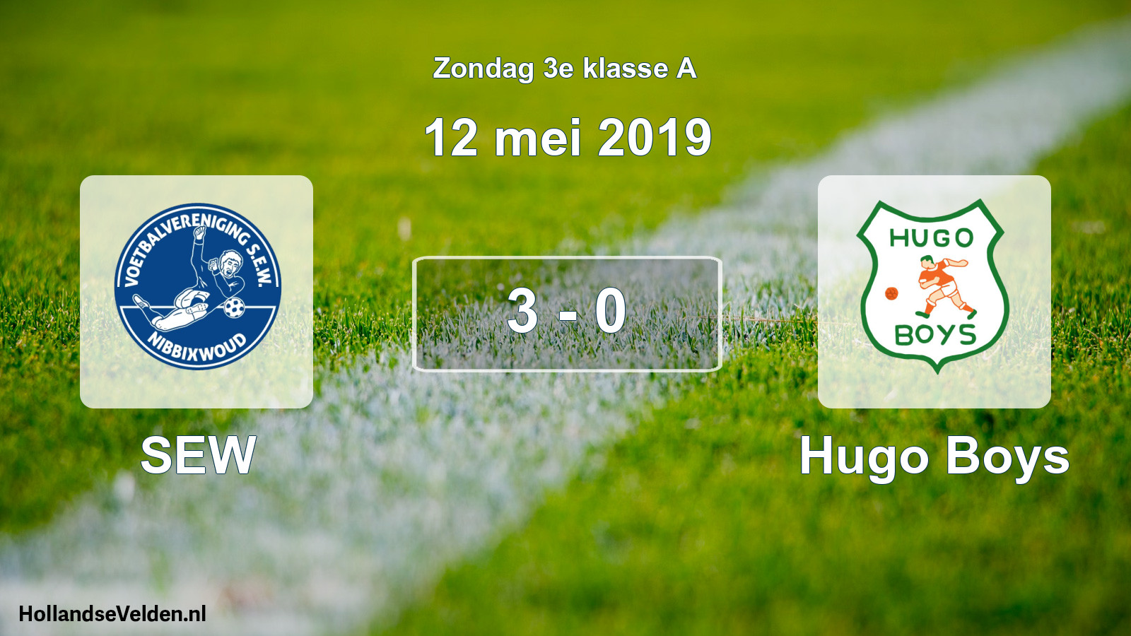 Total number of matches played: SEW - Hugo Boys 3 - 0 (12 May 2019)