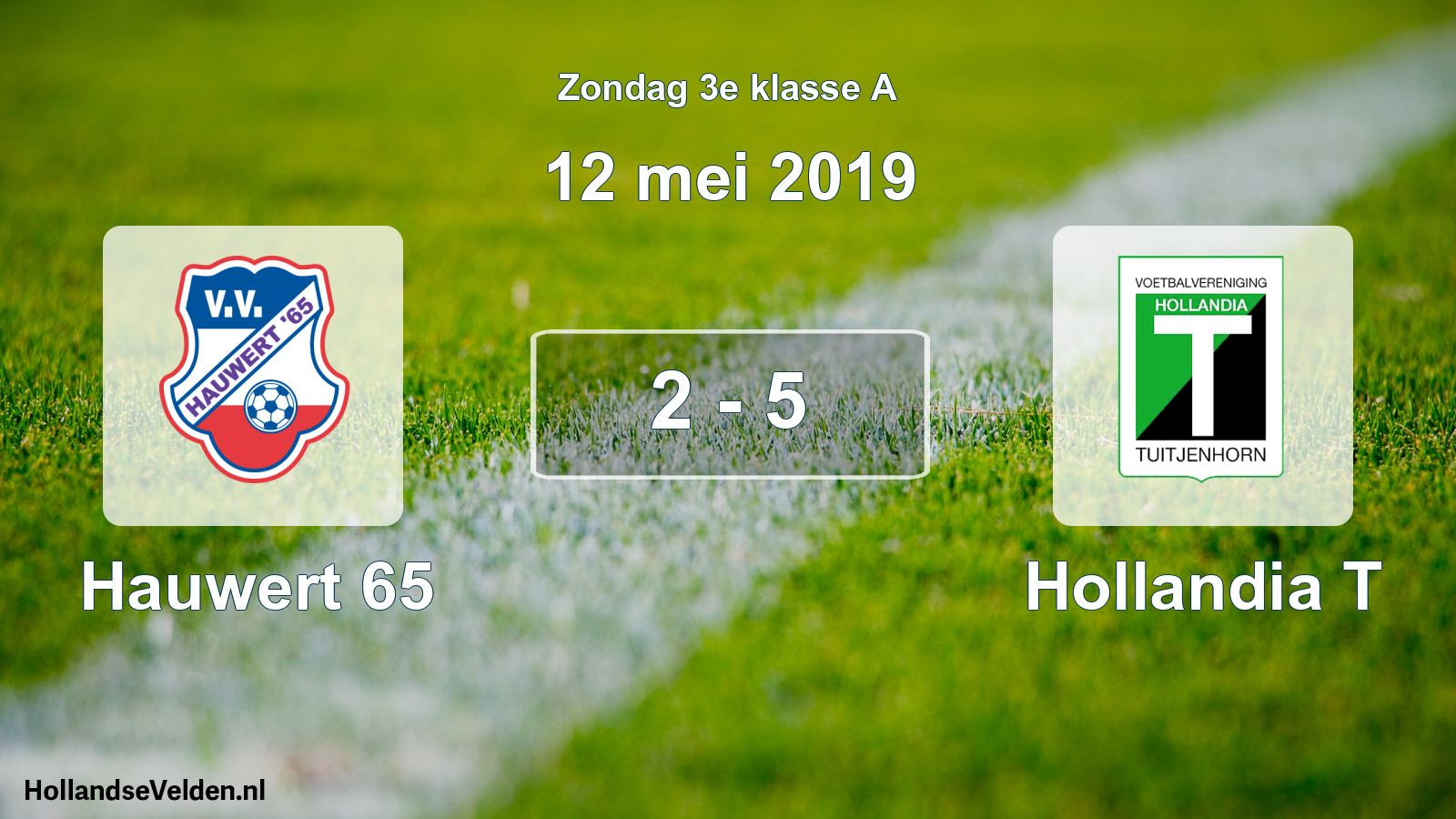 Total number of matches played: Hauwert 65 - Hollandia T 2 - 5 (12 May 2019)