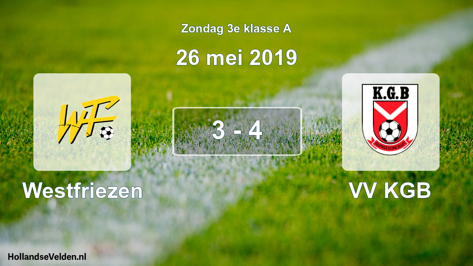 Total number of matches played: Westfriezen - VV KGB 3 - 4 (26 May 2019)