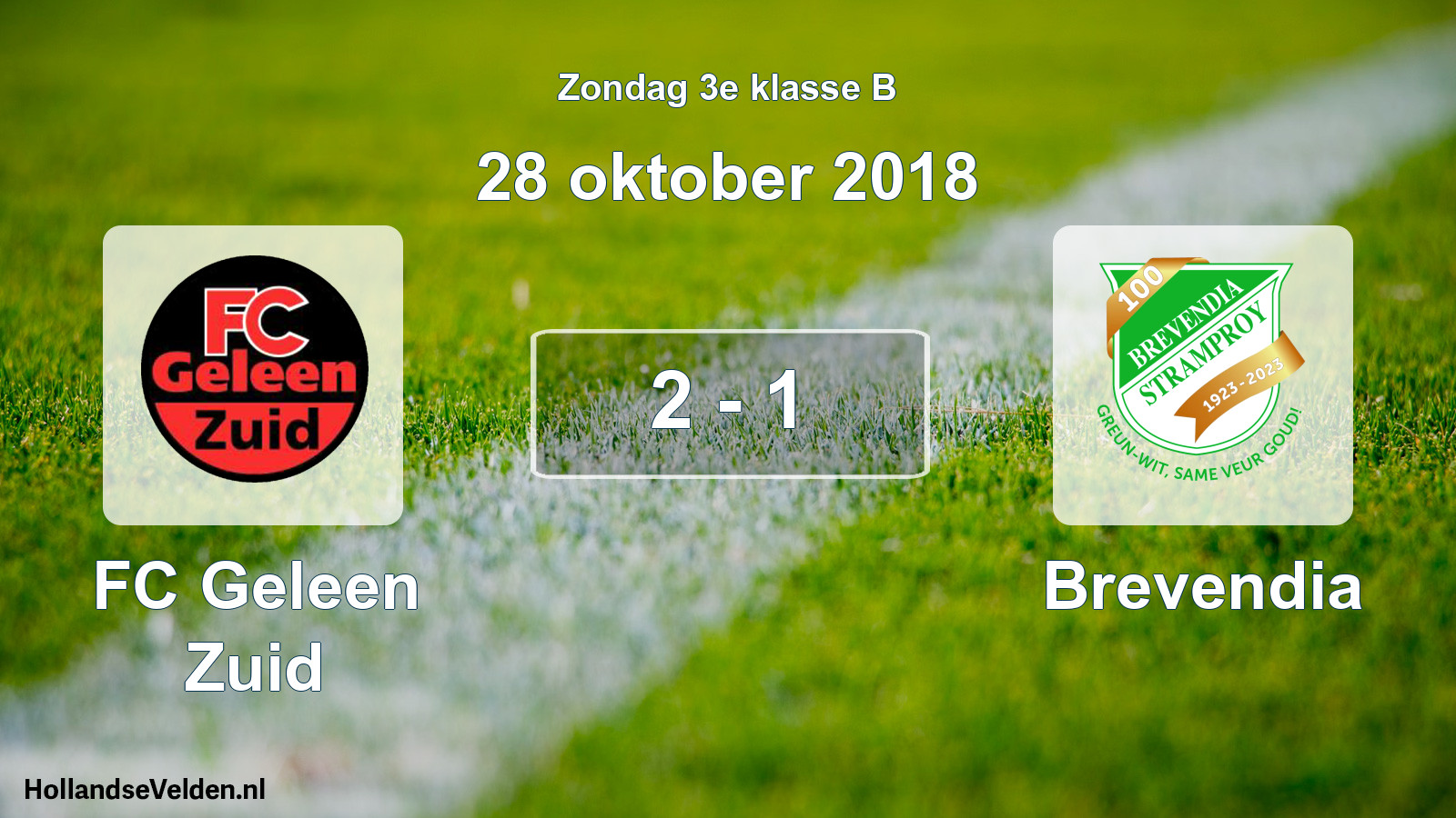 Total number of matches played: FC Geleen Zuid - Brevendia 2 - 1 (28 October 2018)