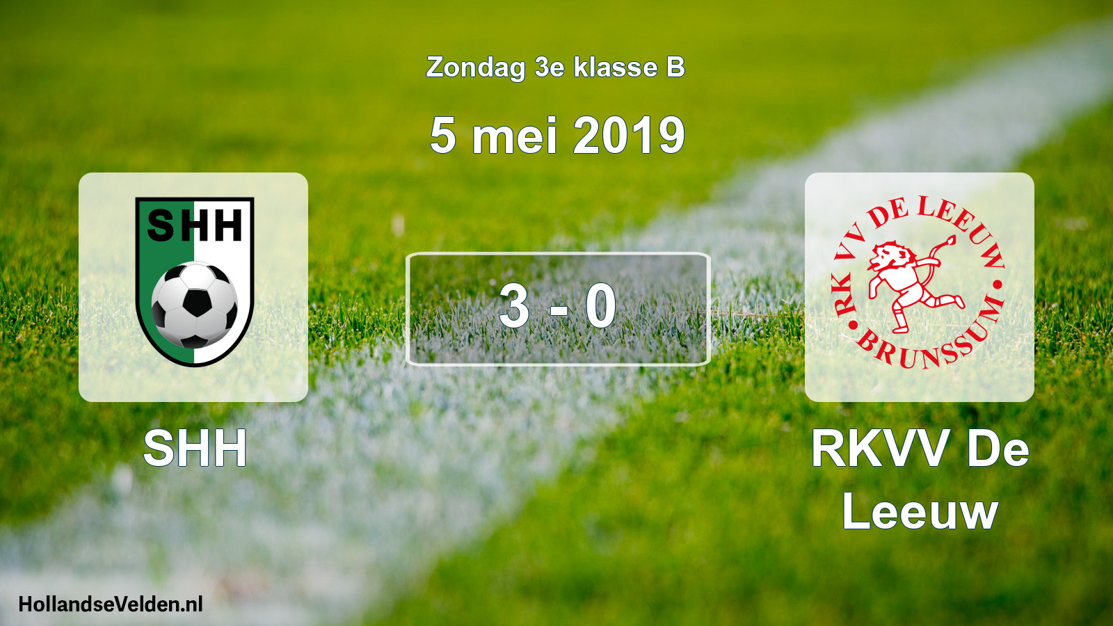 Total number of matches played: SHH - RKVV De Leeuw 3 - 0 (5 May 2019)
