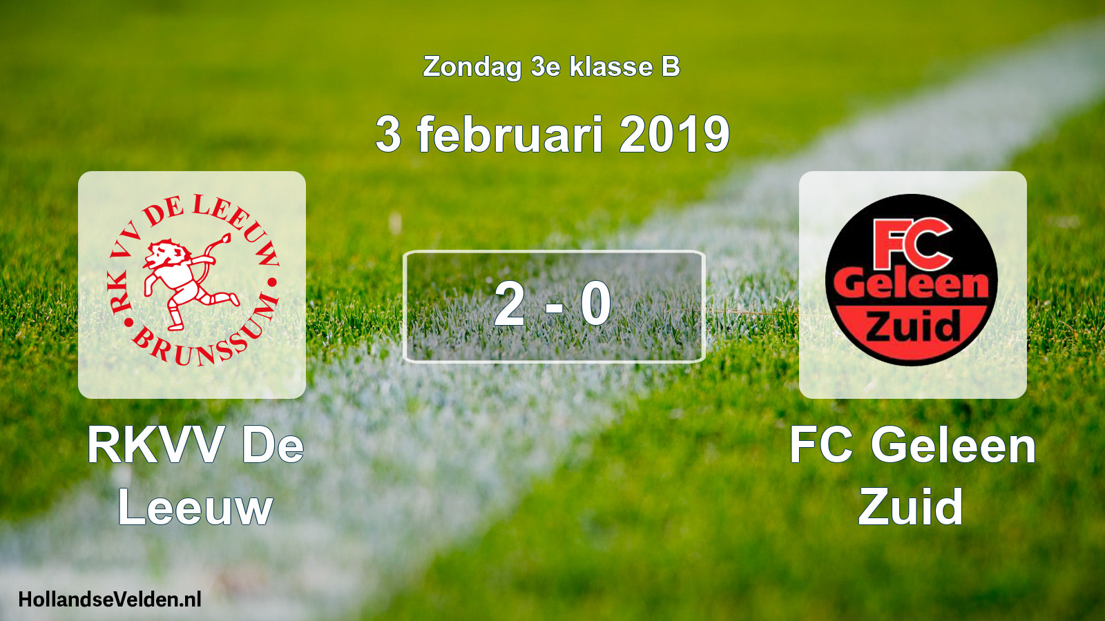 Total number of matches played: RKVV De Leeuw - FC Geleen Zuid 2 - 0 (3 February 2019)