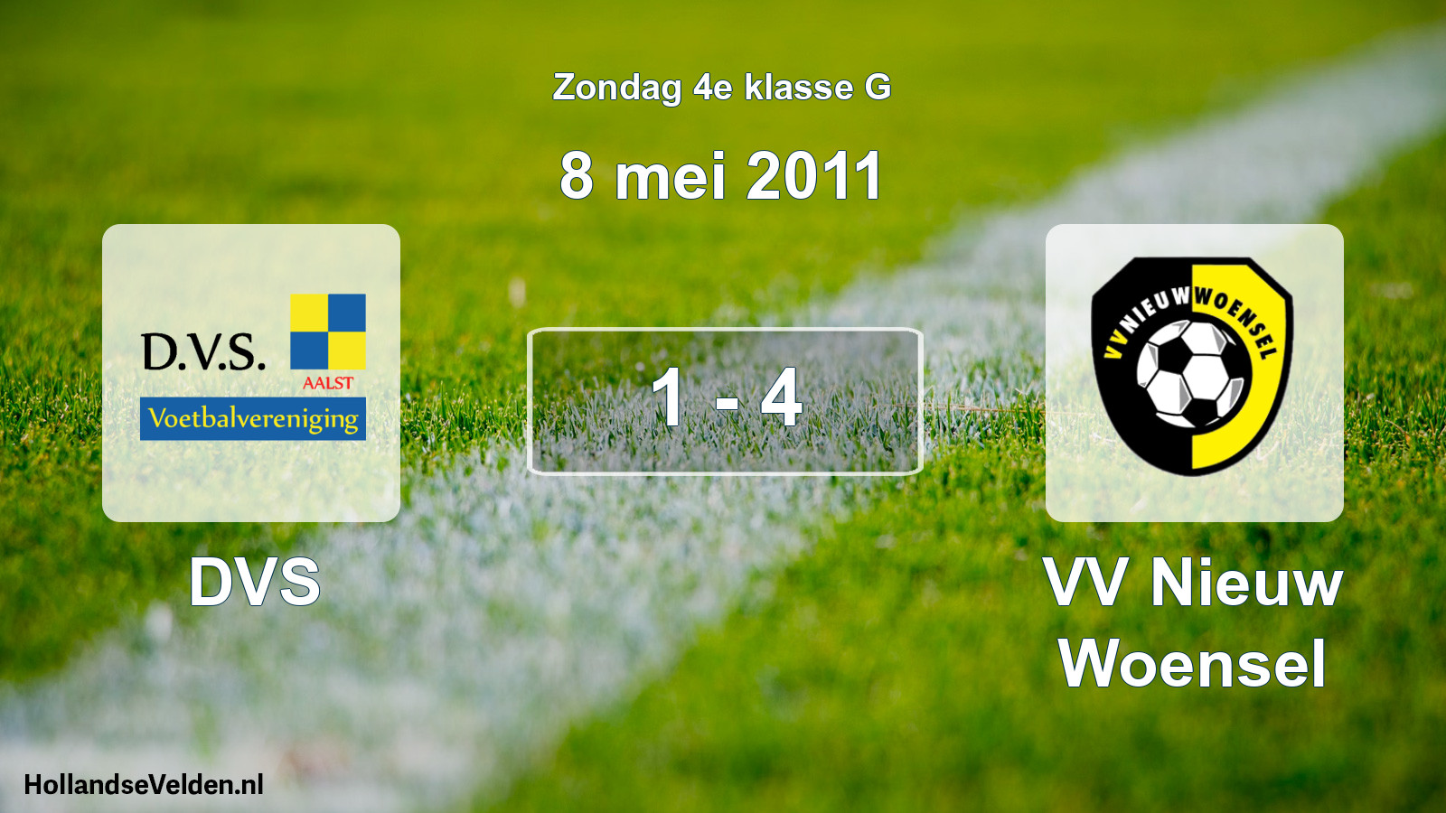Total number of matches played: DVS - VV Nieuw Woensel 1 - 4 (8 May 2011)