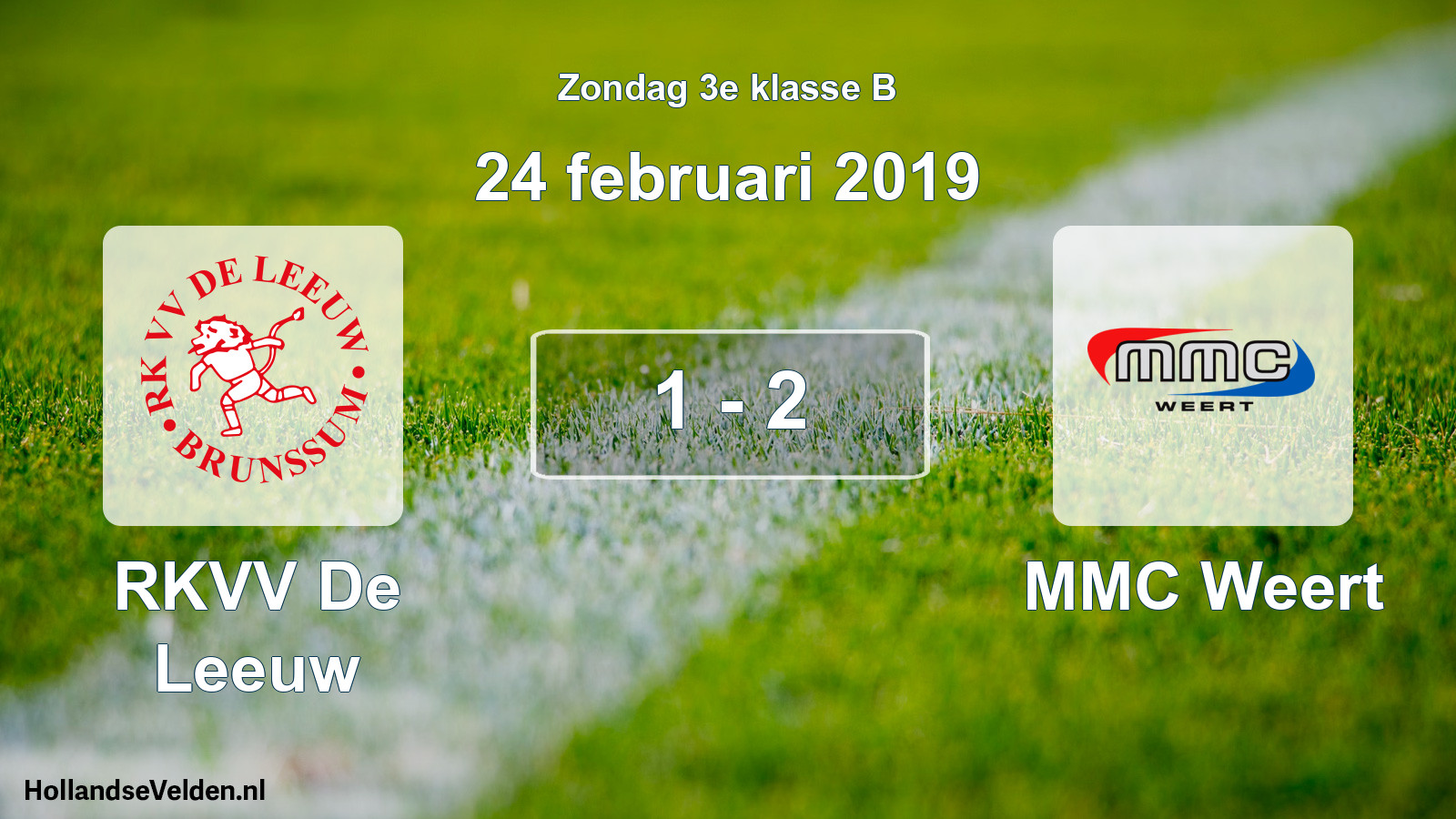 Total number of matches played: RKVV De Leeuw - MMC Weert 1 - 2 (24 February 2019)