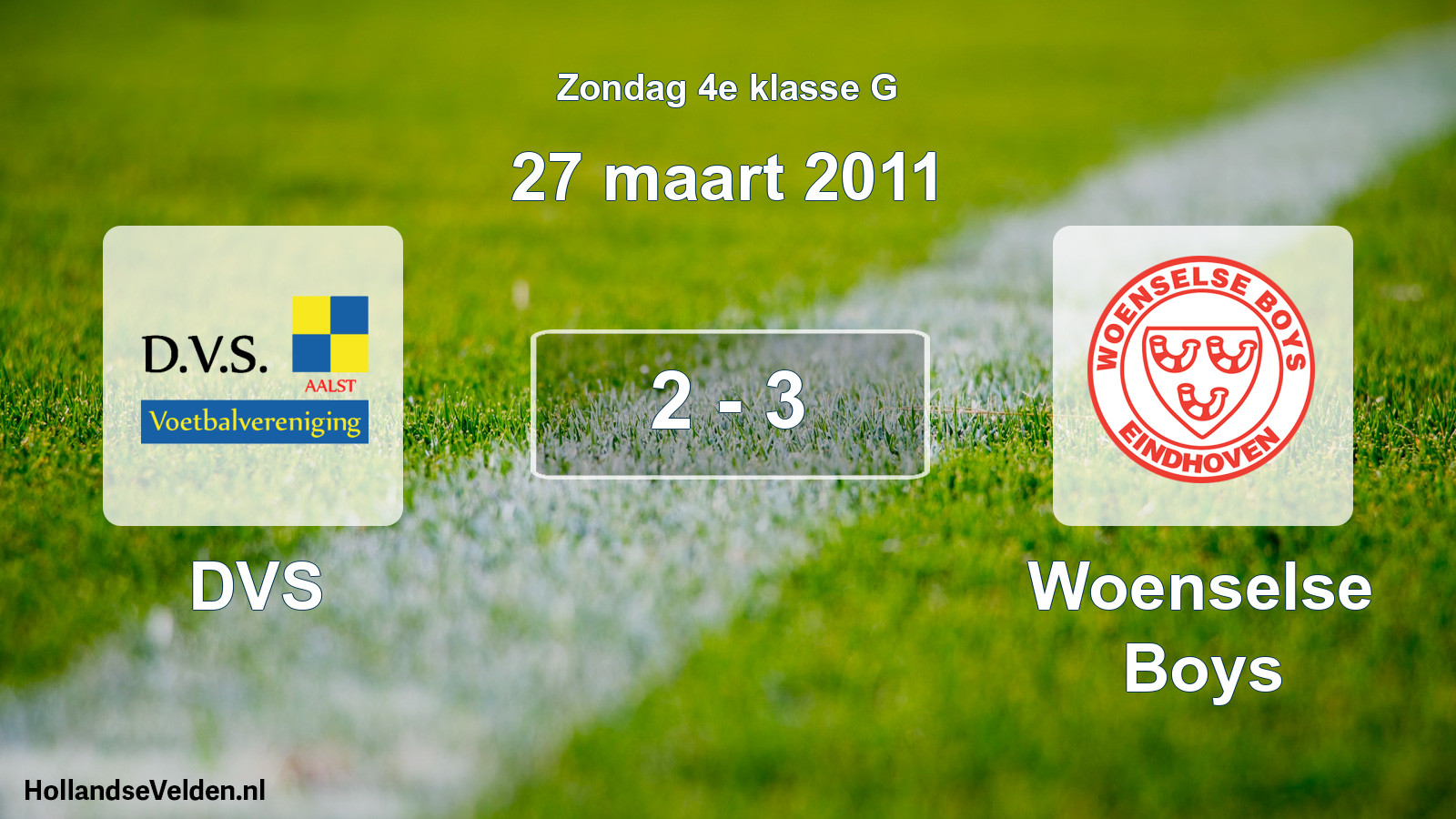 Total number of matches played: DVS - Woenselse Boys 2 - 3 (27 March 2011)